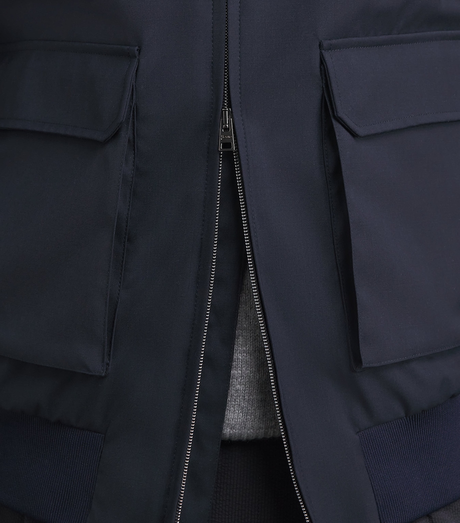 Virgin Wool Bomber Jacket BLU 9201 Image 6