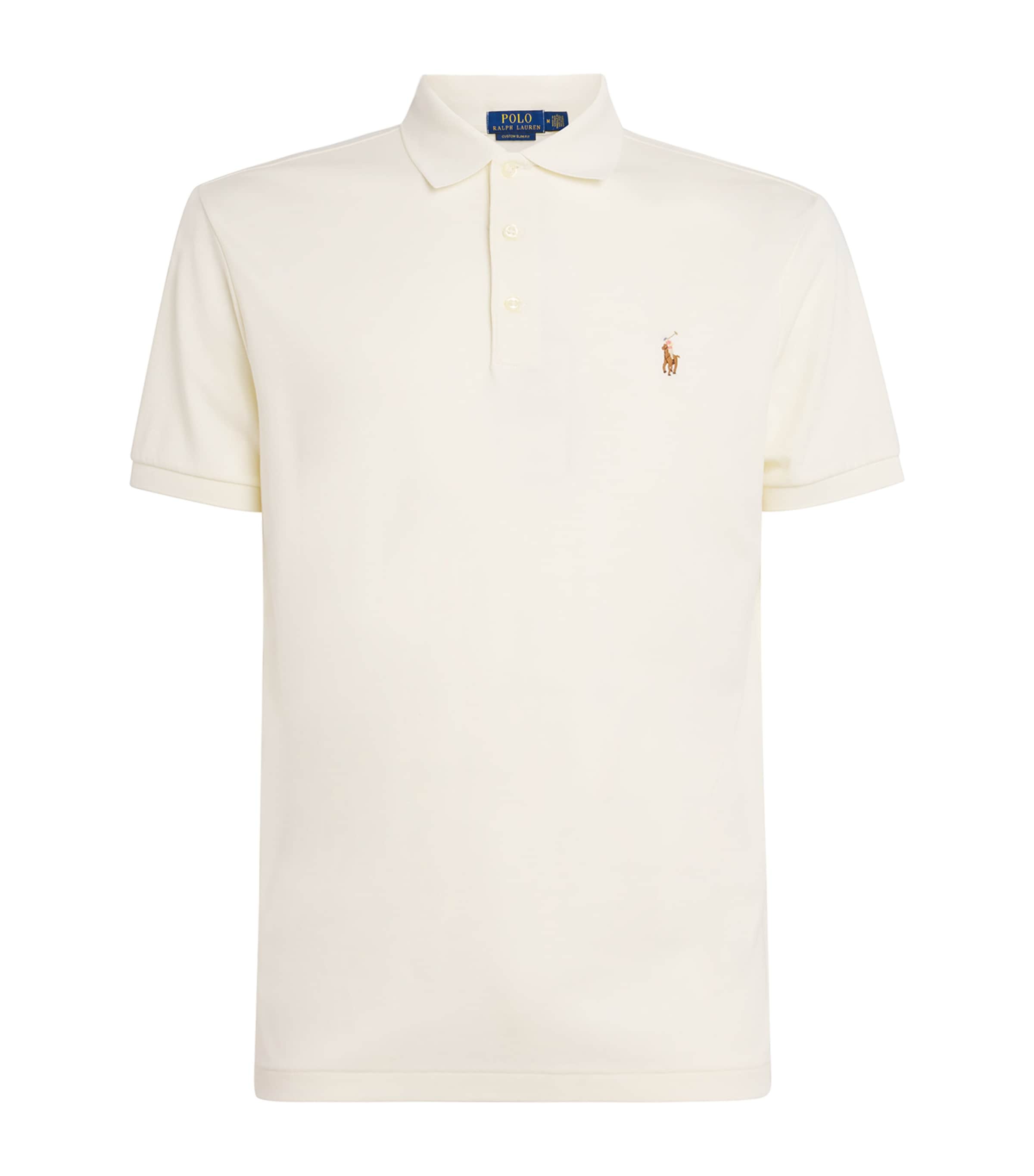 Polo Ralph Lauren Cotton Custom Slim-fit Polo Shirt In White