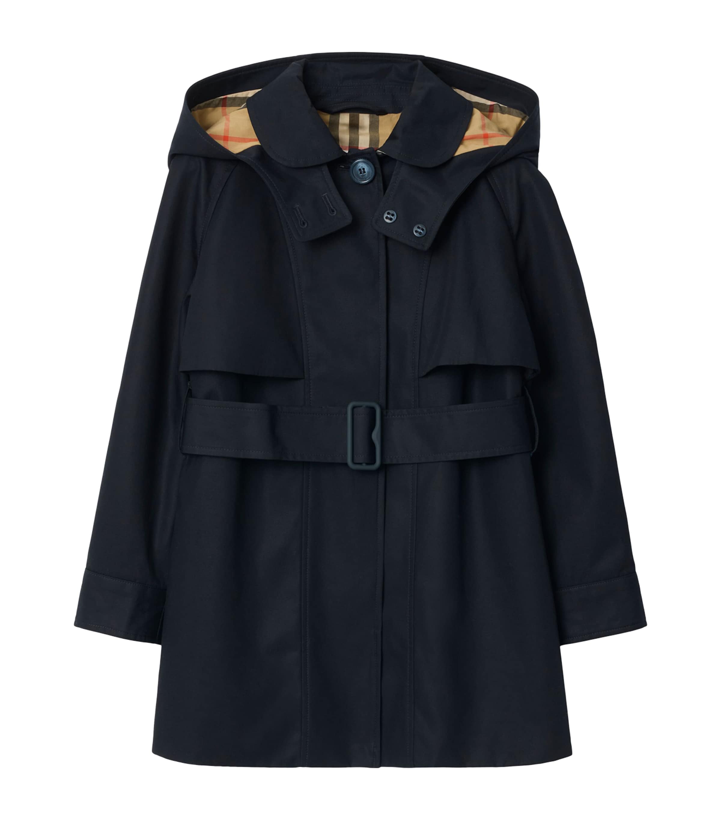 Burberry Kids Blue Cotton Hooded Trench Coat (3-12 Years) | Harrods US