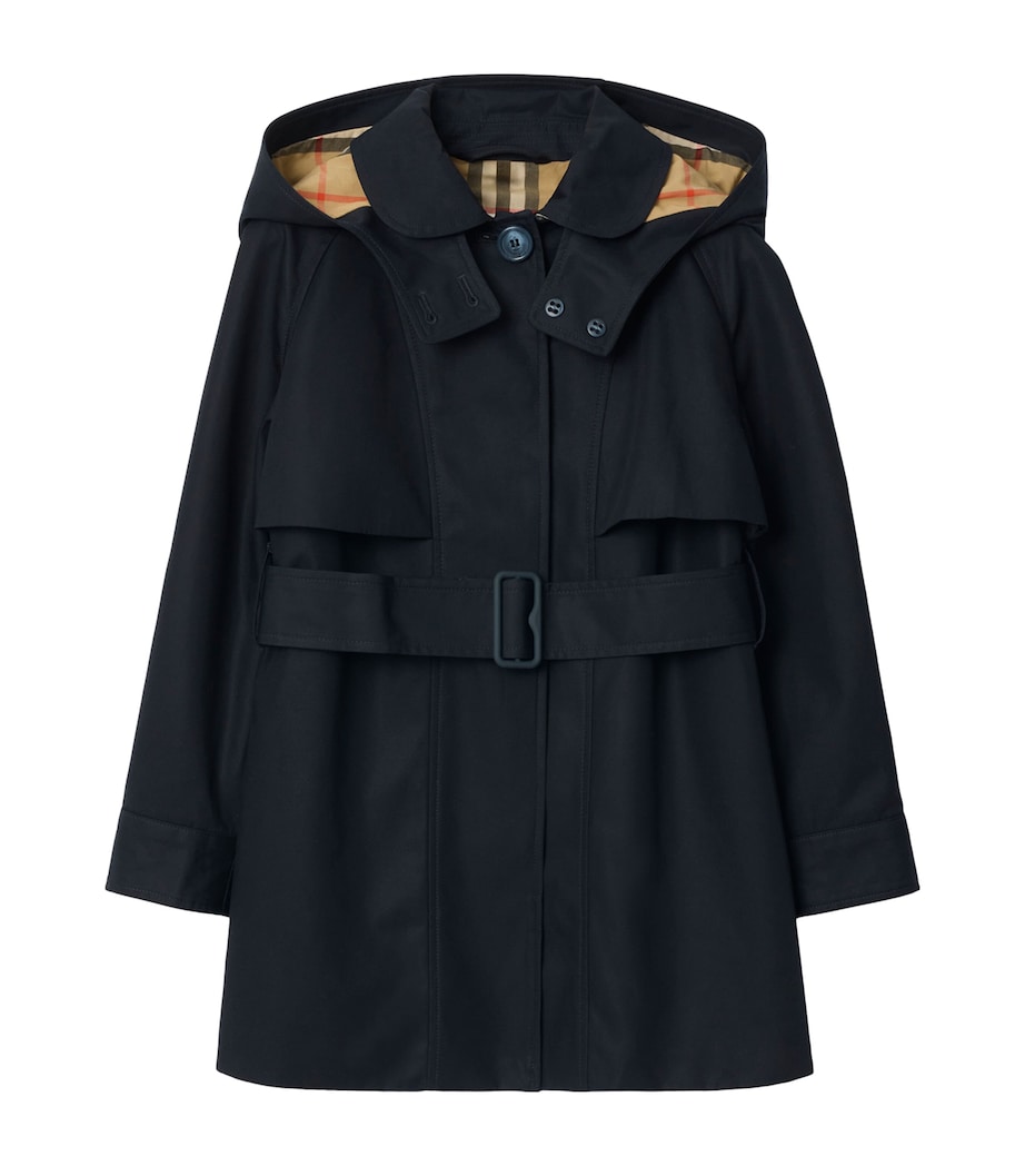 Cotton Hooded Trench Coat (3-12 Years) MIDNIGHT BLUE Image 1
