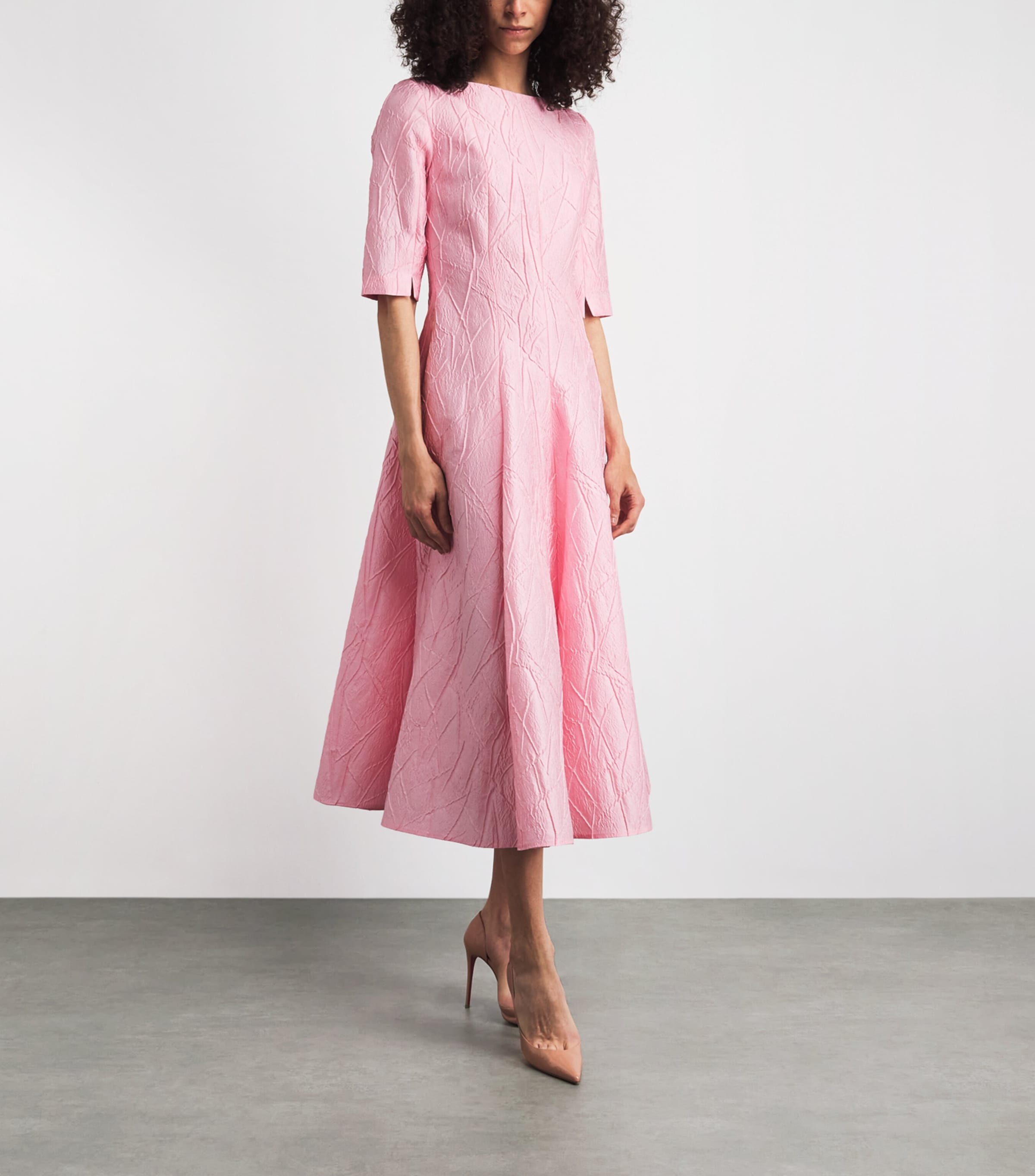 Talbot Runhof Womens Jacquard Gown Rosa Image 2