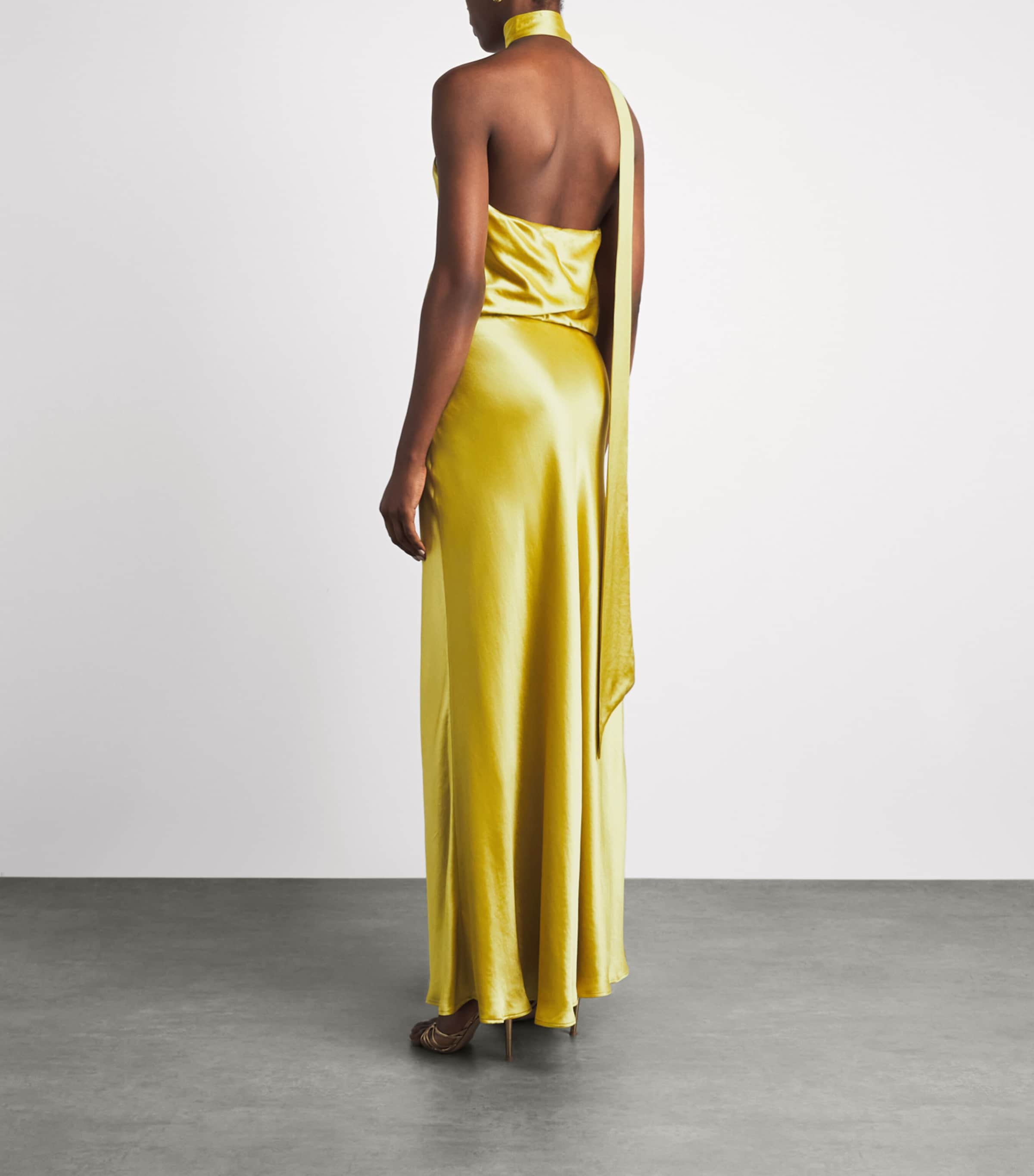 STAUD Womens Estelle Maxi Dress Citron Ctrn Image 4