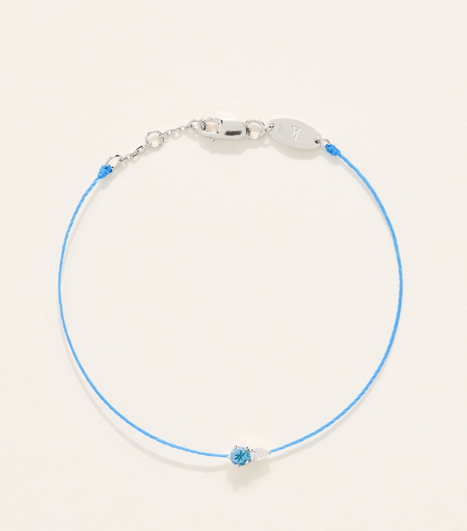 Redline White Gold, Topaz and Diamond Abby Bracelet Blue Image 1