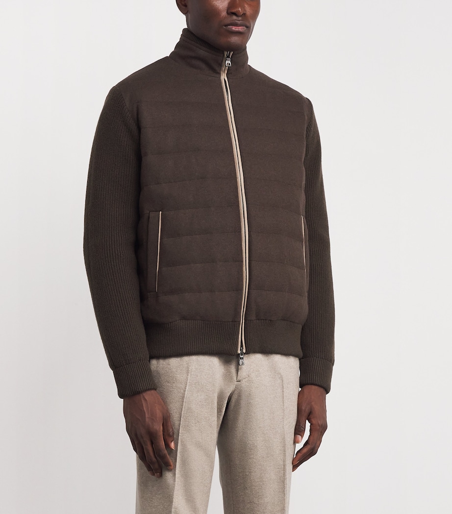 Virgin Wool-Cashmere Down jacket TX2.5 - MARRONE Image 3
