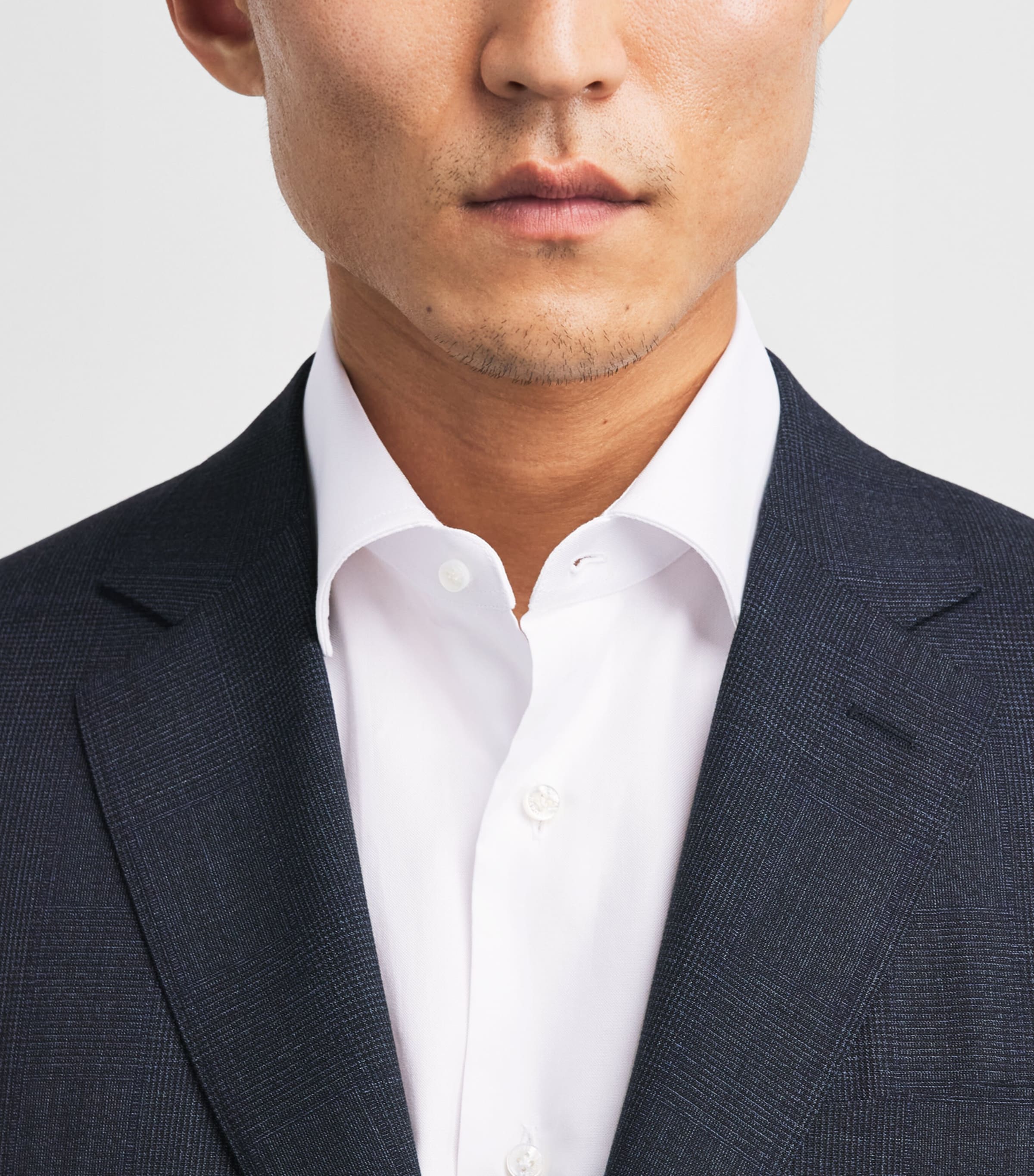 Barba Napoli Mens Cotton Poplin Slim Shirt White Image 3