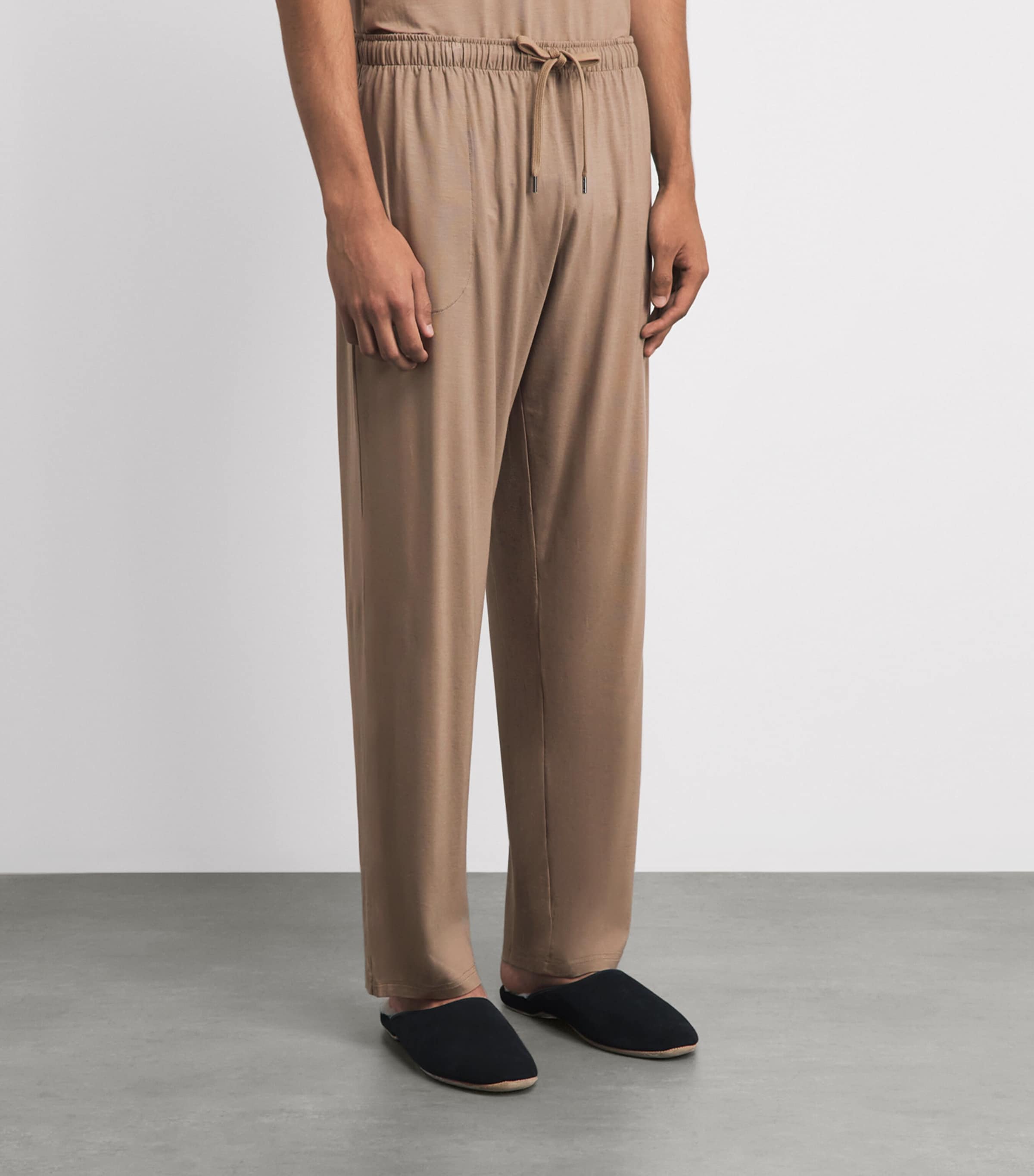 Derek Rose Mens Basel Lounge Trousers Bro Image 4