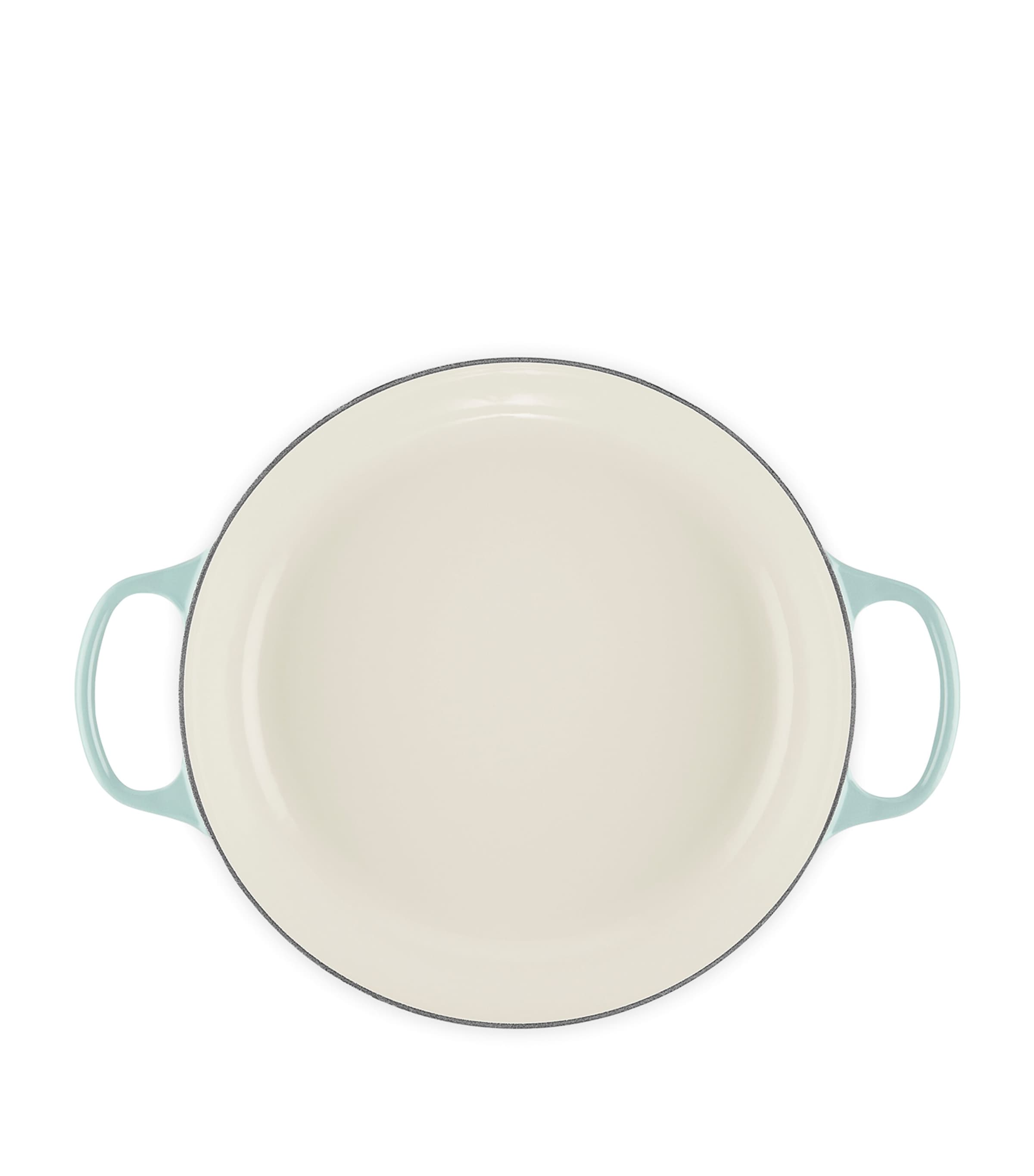 Le Creuset Cast Iron Shallow Casserole Dish (30cm) Sea Salt Image 4