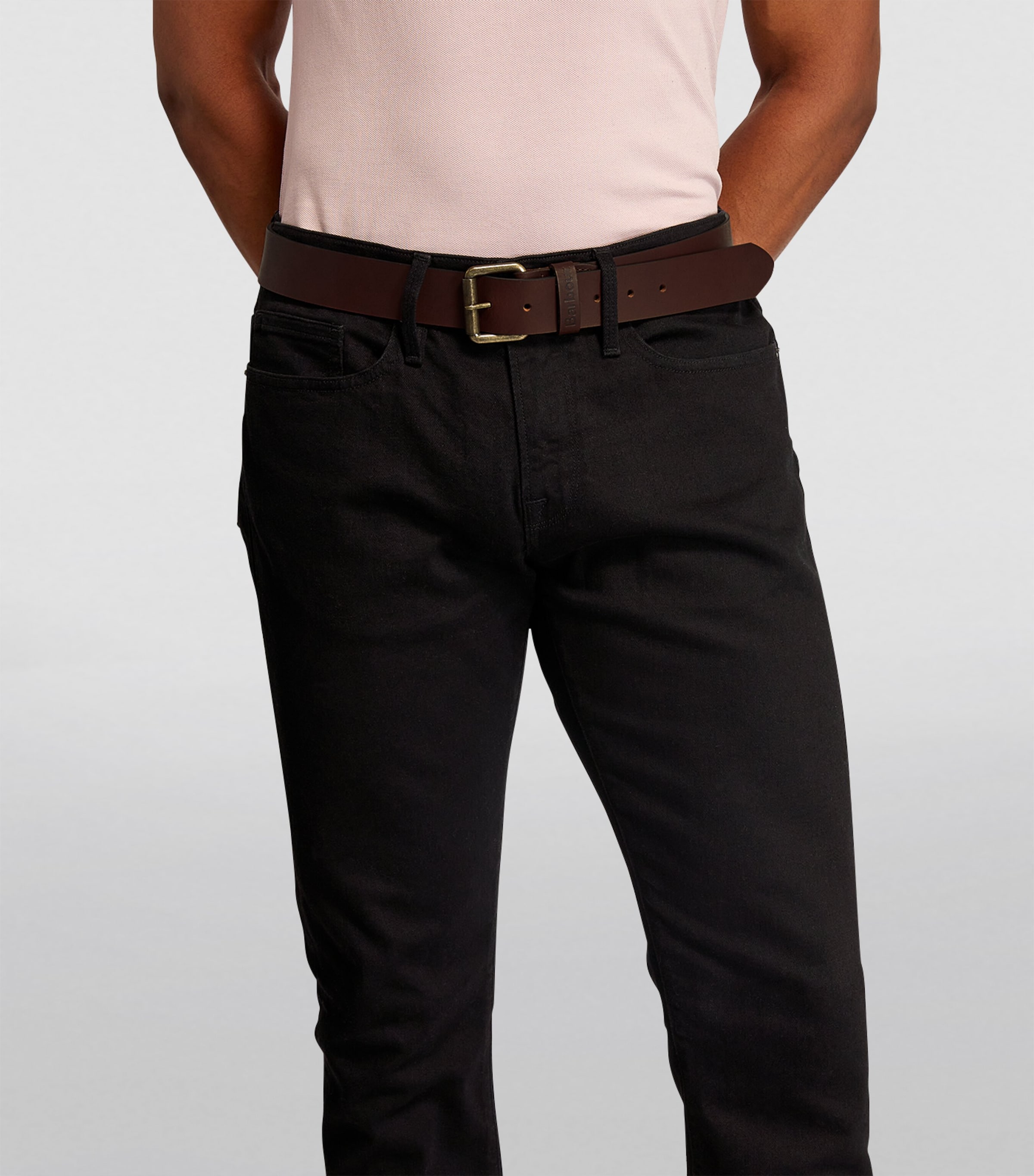 Matte Leather Belt BROWN Image 6