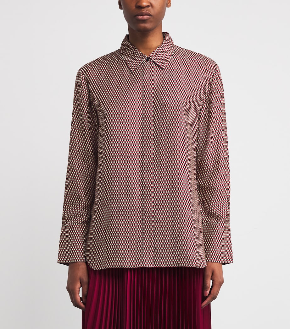 Check Print Joe Blouse RUBY COMBO Image 3