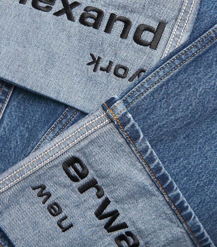 Logo Embroidered Mid-Rise Jeans 473 VINTGMEDIMINDIGO Image 5