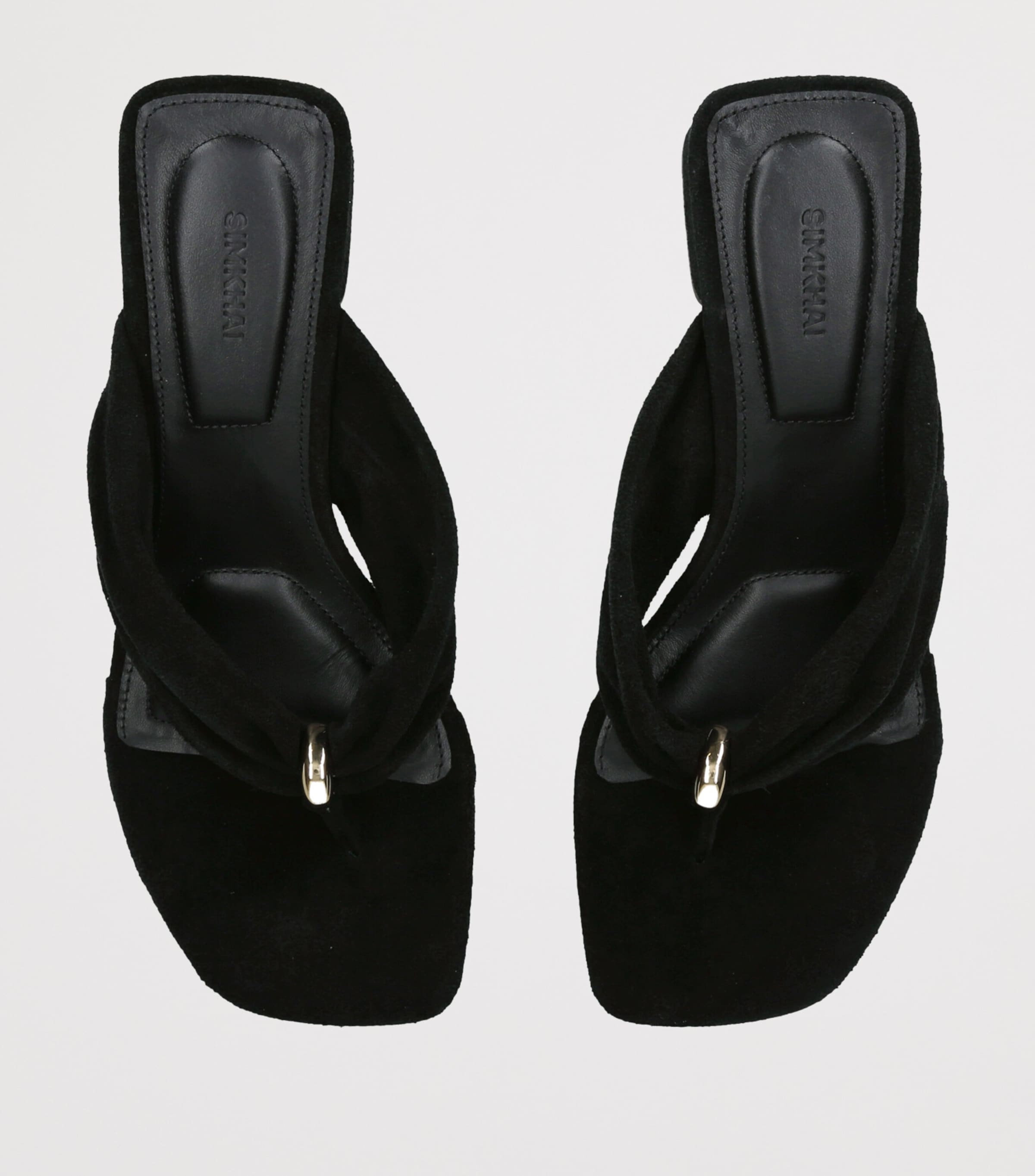 Simkhai Suede Stella Heeled Mules 50 Black Image 3
