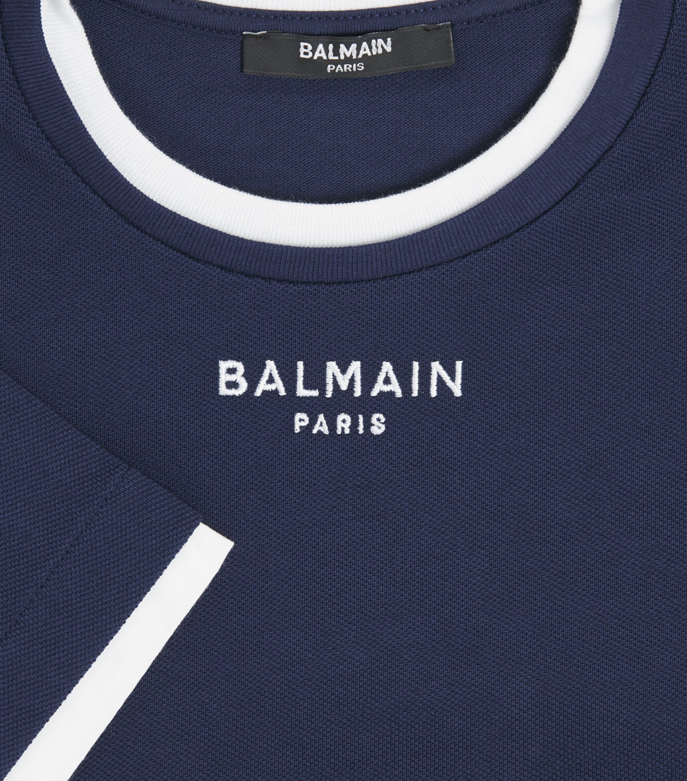 Balmain Kids Cotton Jersey T-Shirt (4-14 Years) Blue/white Image 3