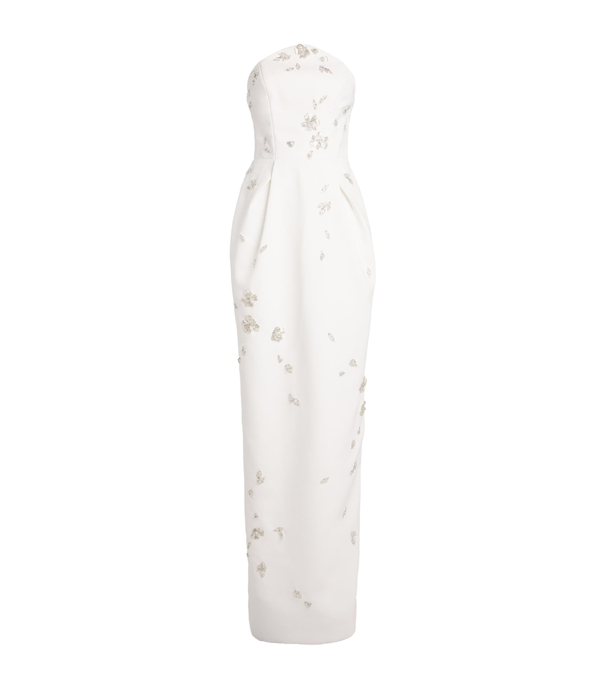 SABINA BILENKO Embellished Eliana Gown White