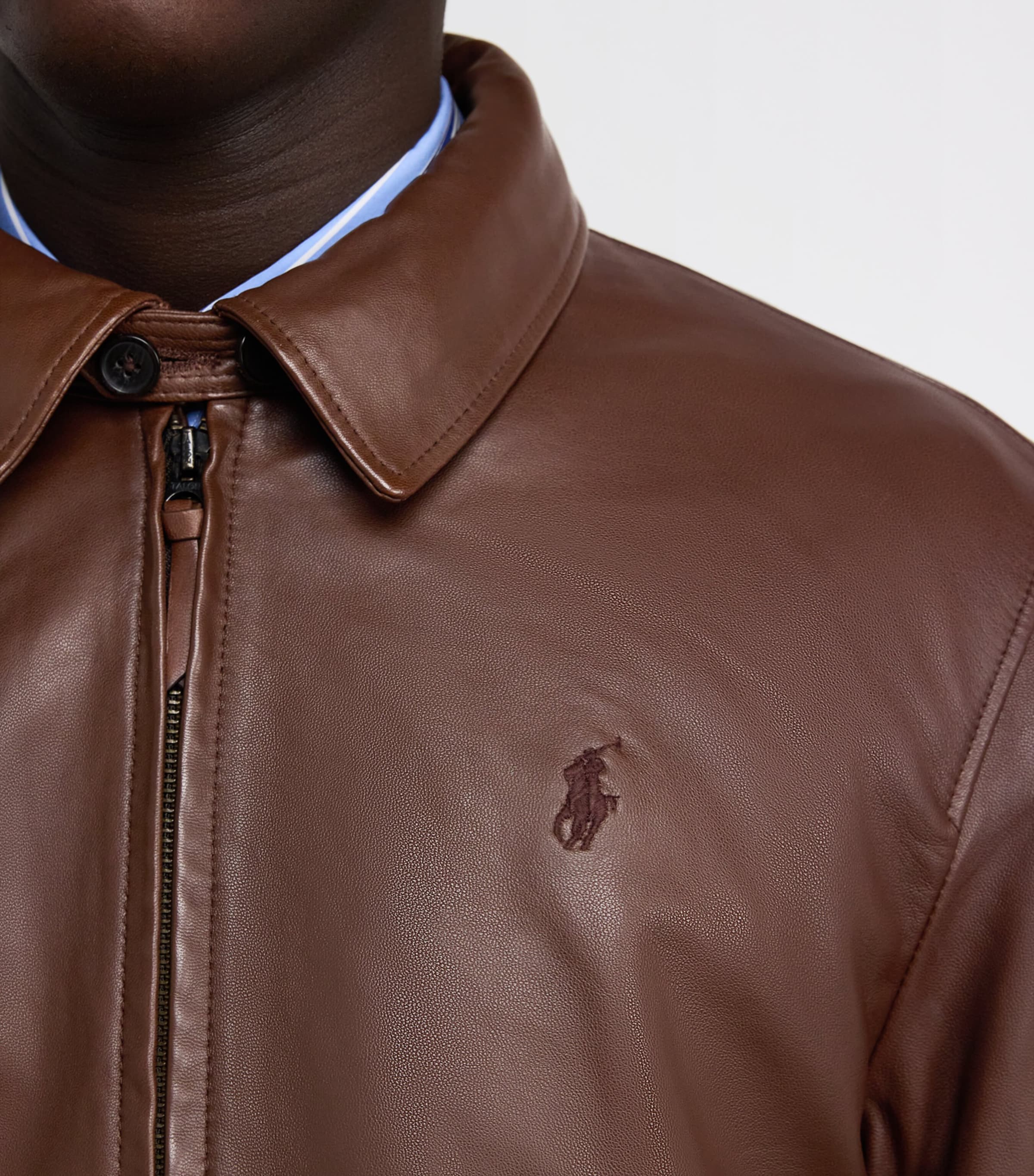 Polo Ralph Lauren Brown Leather Jacket | Harrods US