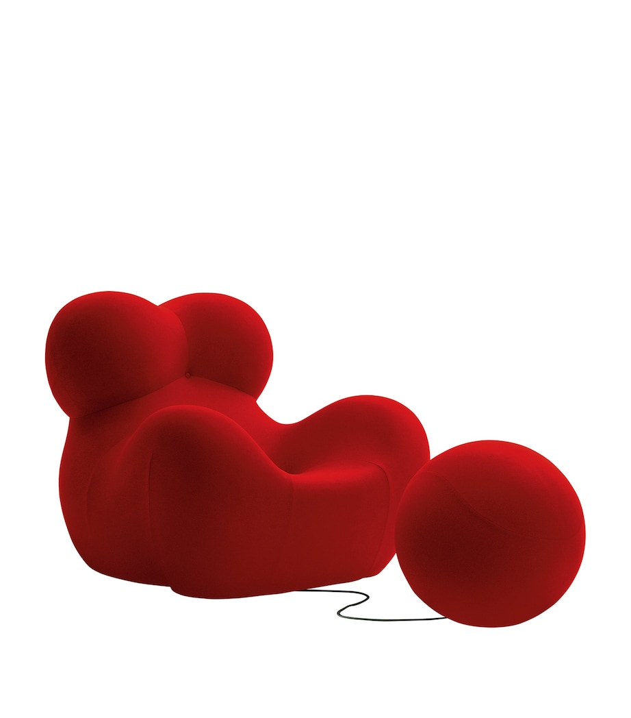 Serie Up 2000 Armchair and Footstool RED SOARA Image 1