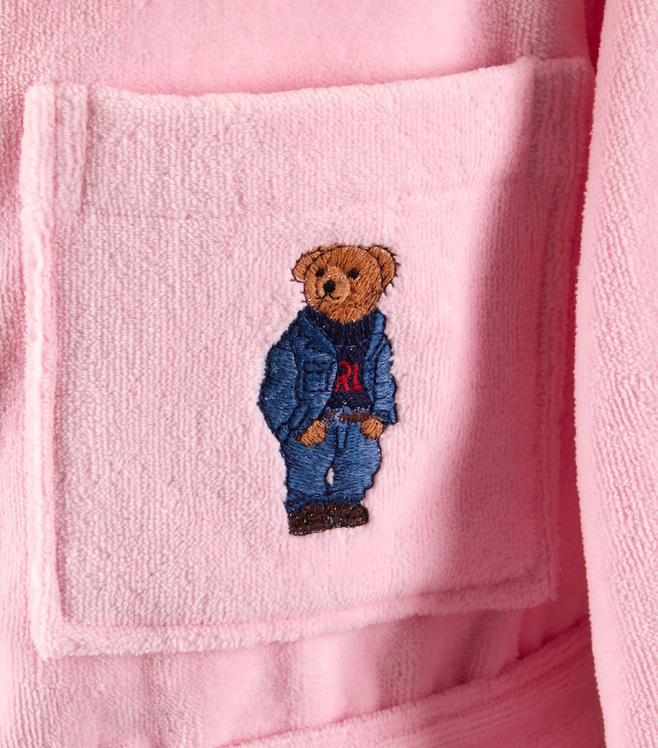 Cotton Denim Bear Bathrobe CARMEL PINK Image 9