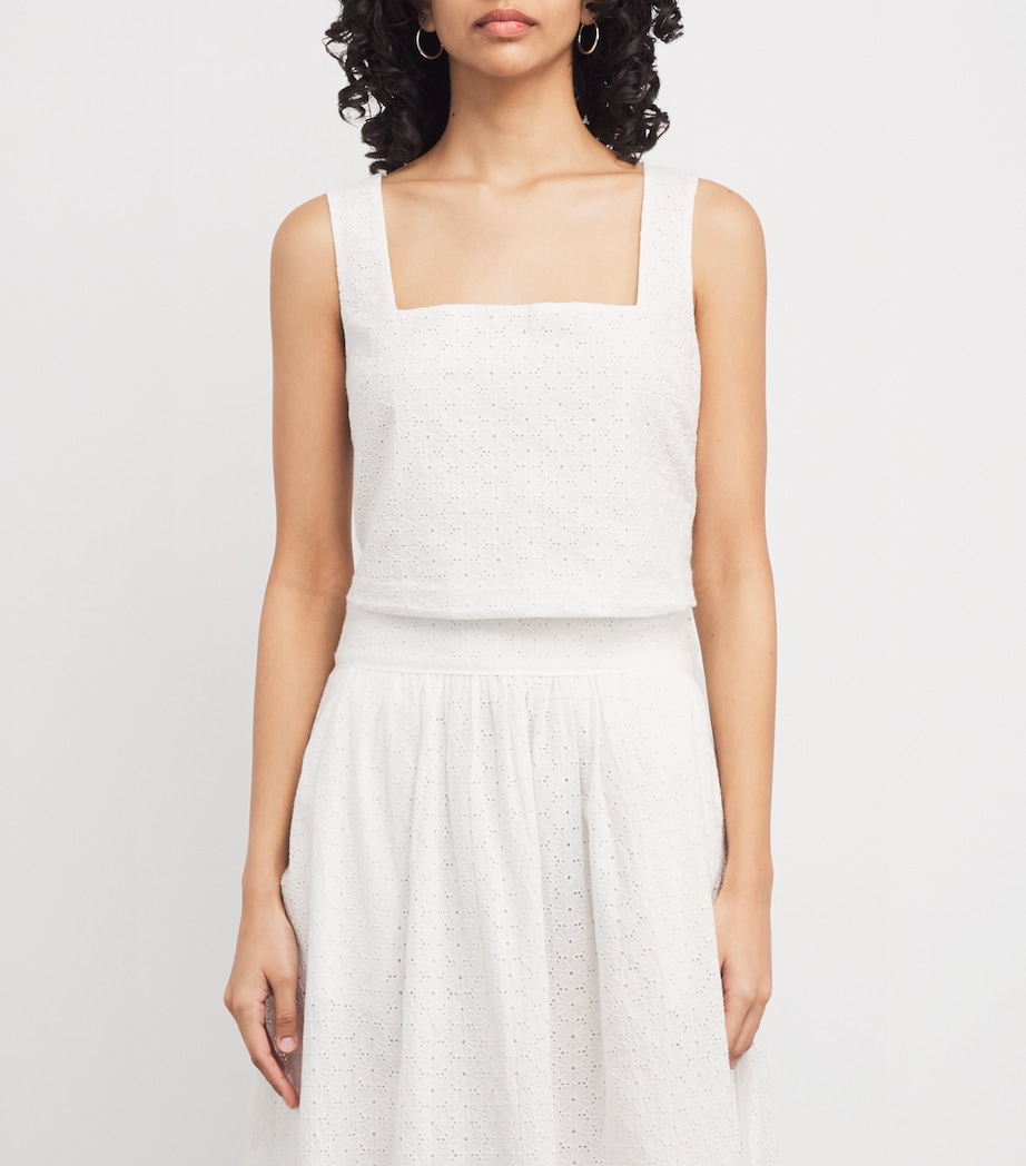 Cotton Aelita Crop Top WHITE Image 3