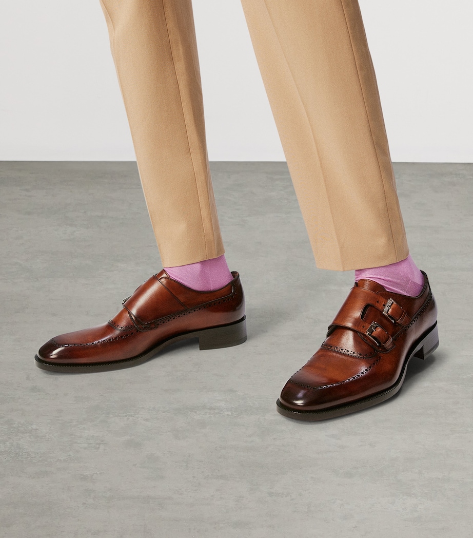 Sartok Leather Monk Shoes BWI3 Image 2