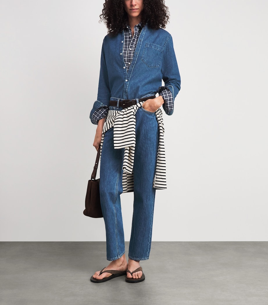 Rag & Bone Womens Harlow Mid-Rise Straight Jeans Park Image 2
