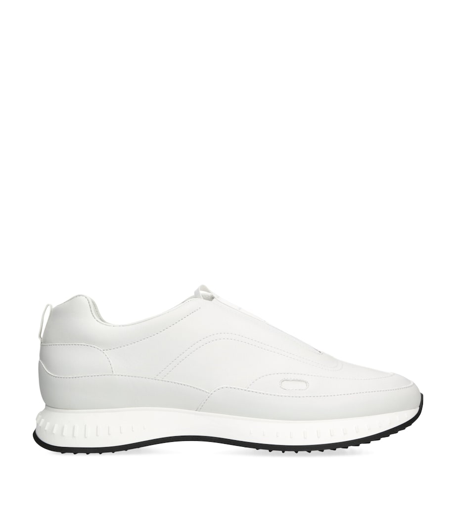Leather Stream Elastic Sneakers WHITE Image 1