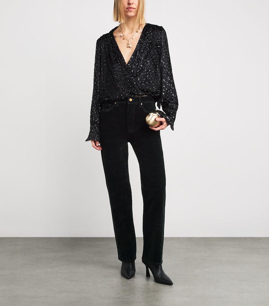 Velvet Stevie High-Rise Straight Jeans ONYX RICH VELVET Image 2