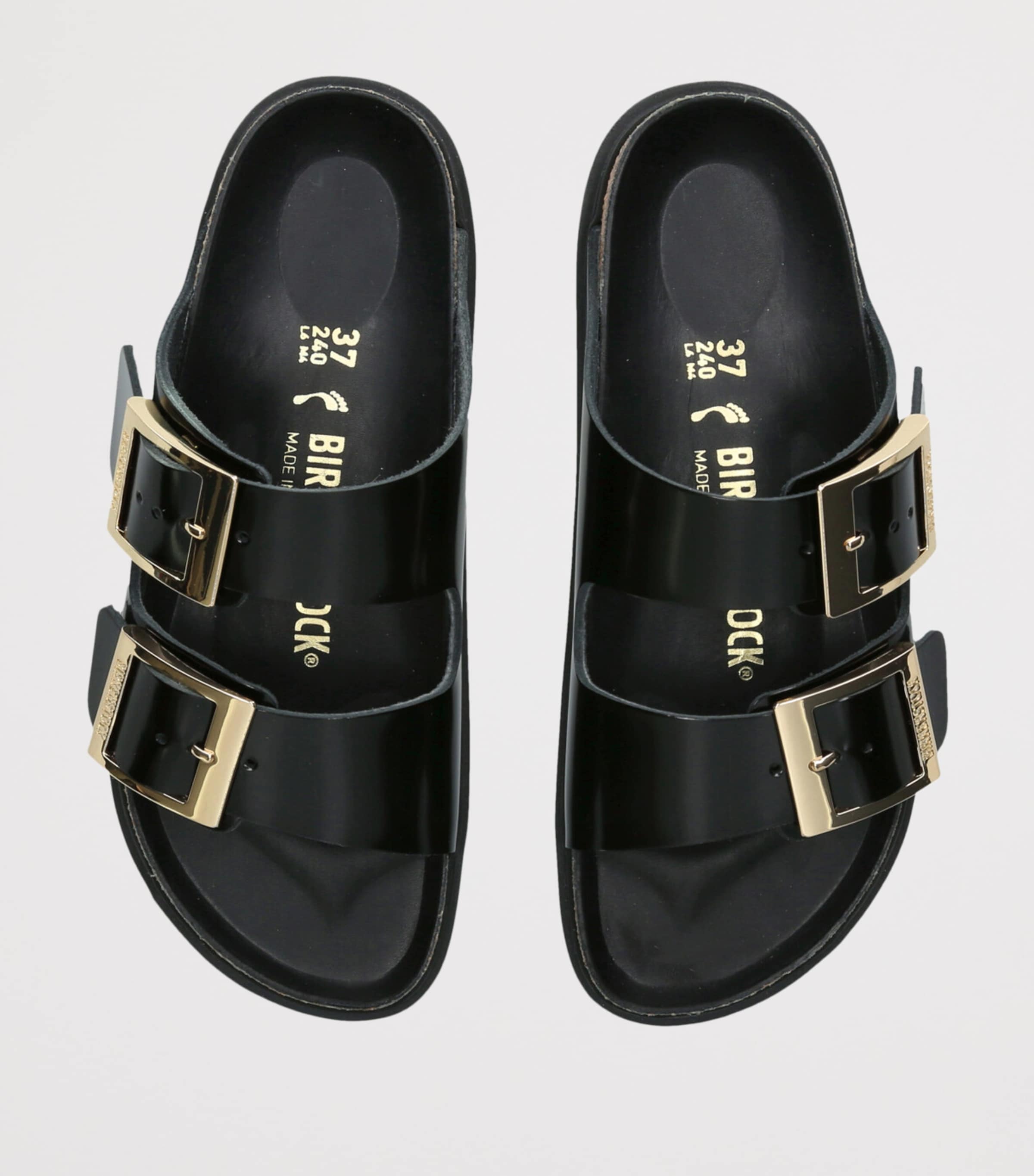 Birkenstock Leather Arizona Sandals Black Image 4