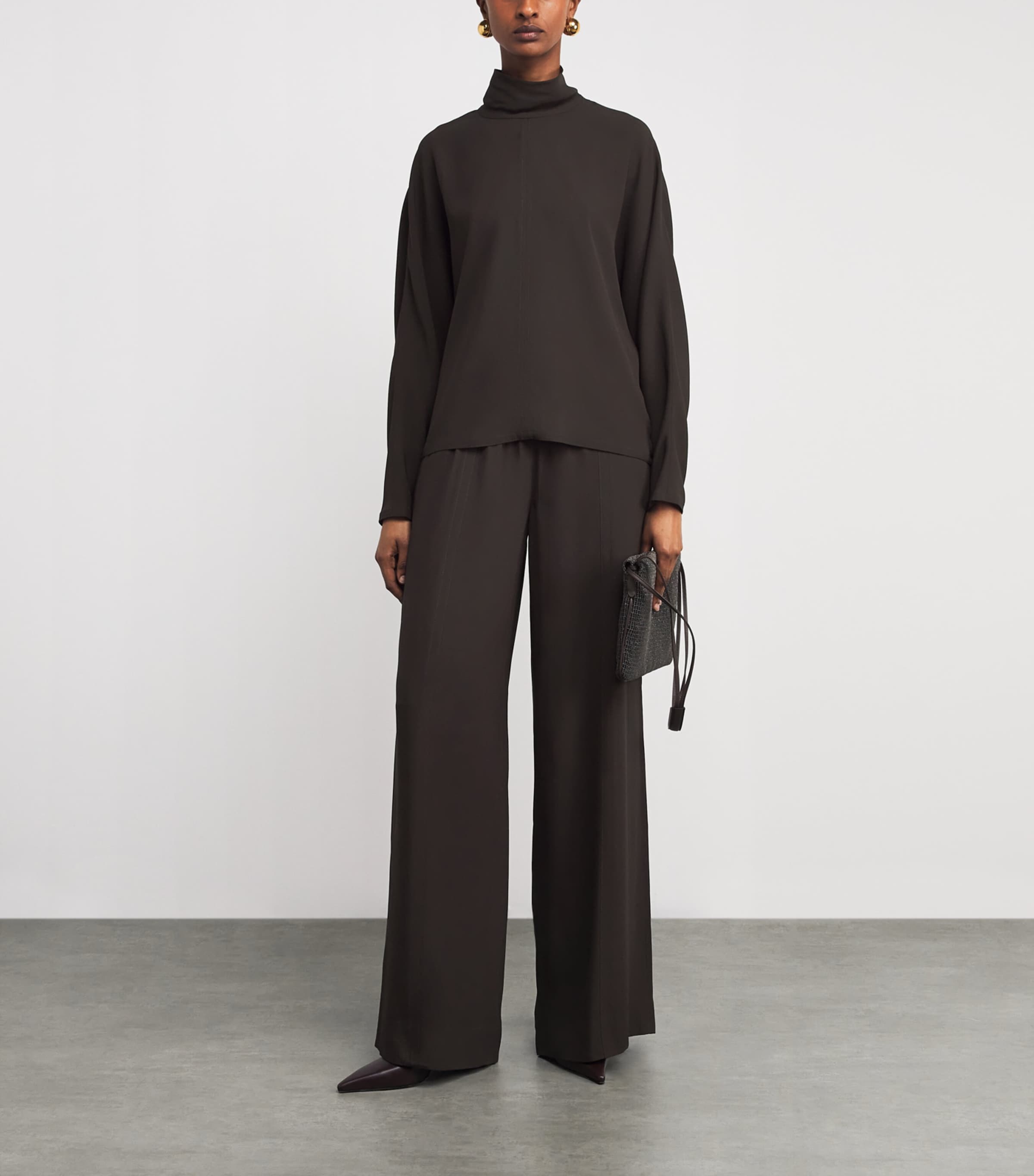 Crepe Buick Blouse COCOA Image 2