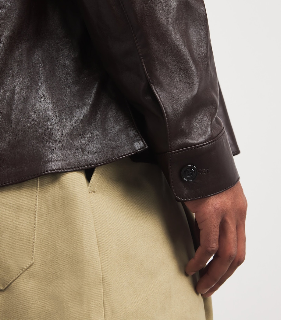 Calfskin Welding Shirt UMBER BROWN Image 6