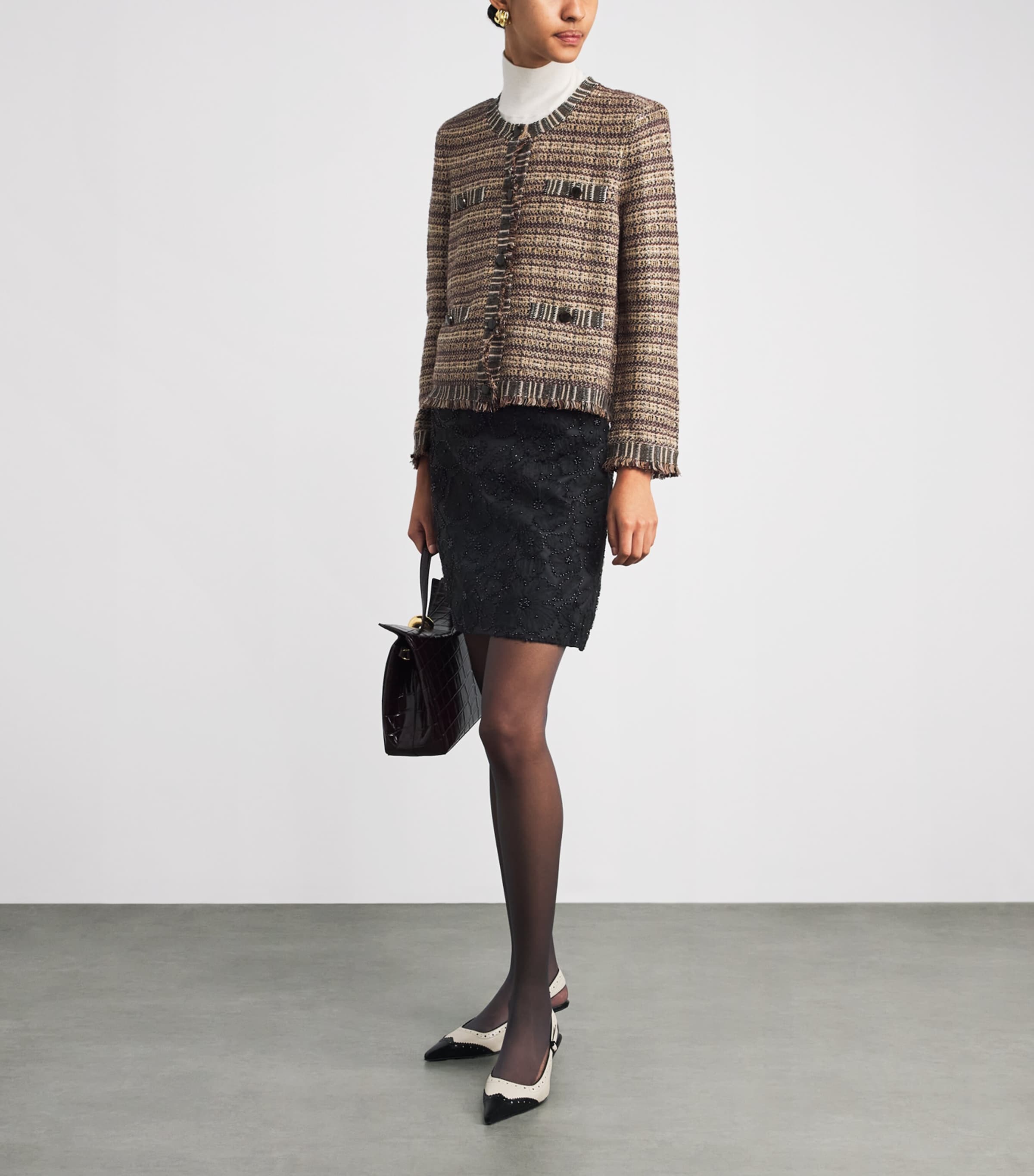 Veronica Beard Womens Embellished Olenna Mini Skirt Black Embell Image 2