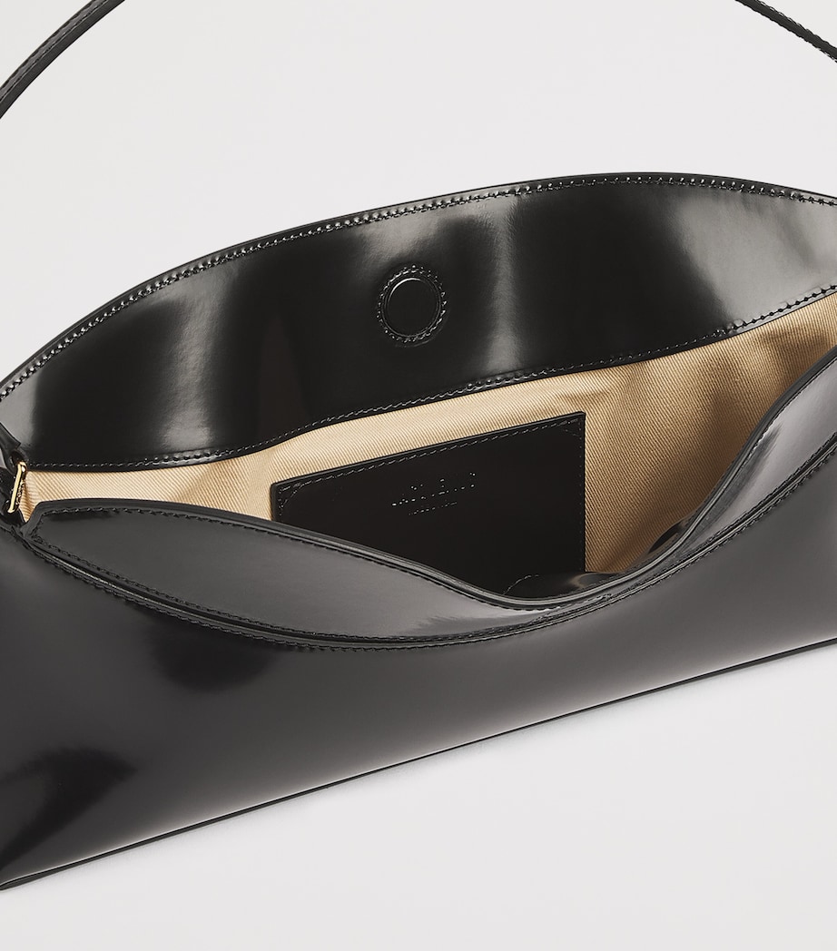 Leather The Ovalo Shoulder Bag 990 BLACK Image 4