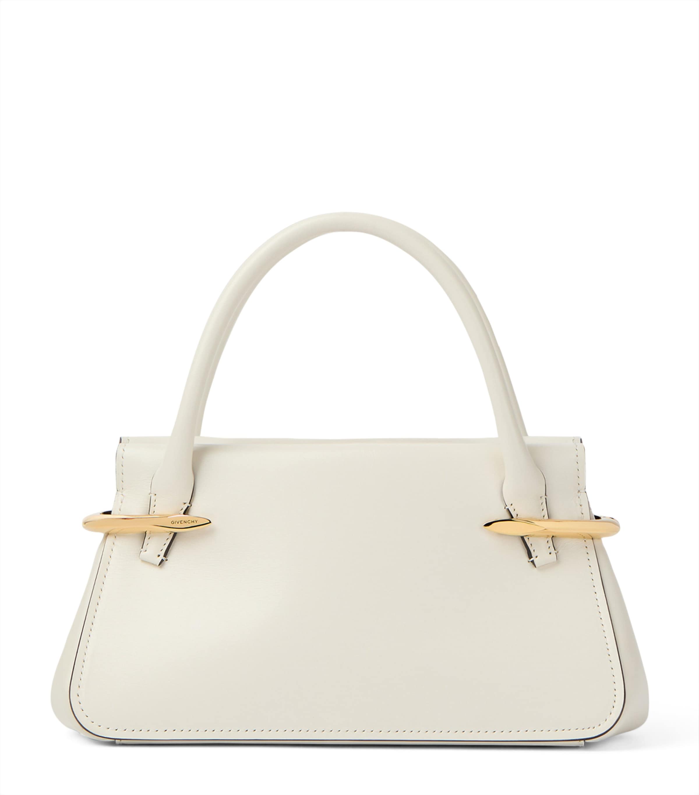 Mini Leather Pinch Top-Handle Bag IVORY Image 1