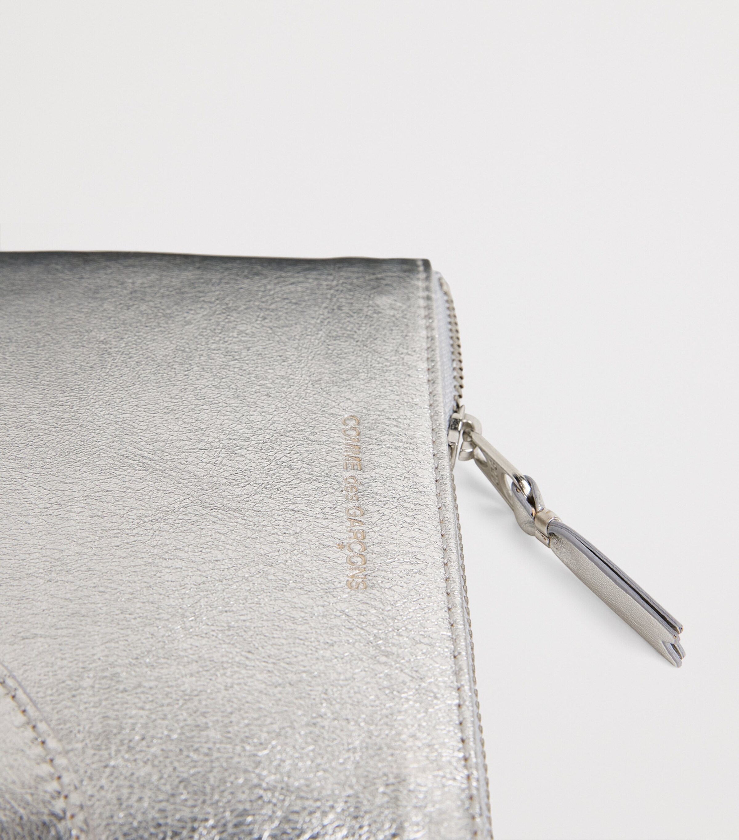 Comme Des Garçons Wallet Small Leather Pouch Silver Image 4