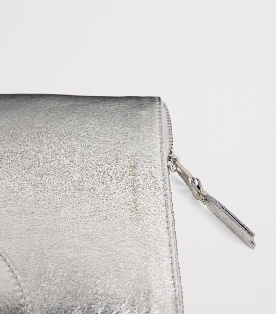 Comme Des Garçons Wallet Small Leather Pouch Silver Image 4