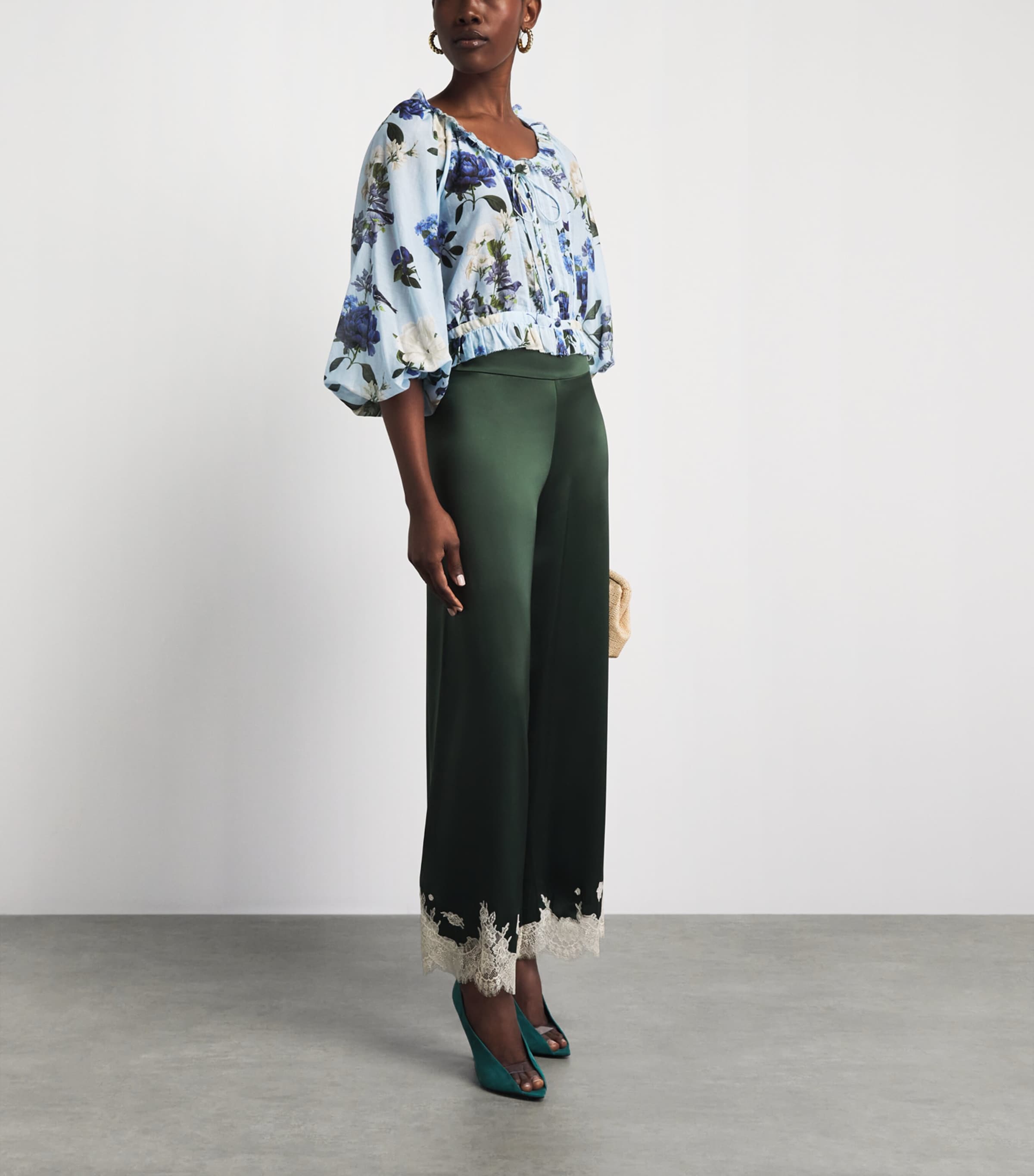 Alice+Olivia Womens Cotton-Silk McLaine Blouse Fly Away Image 2