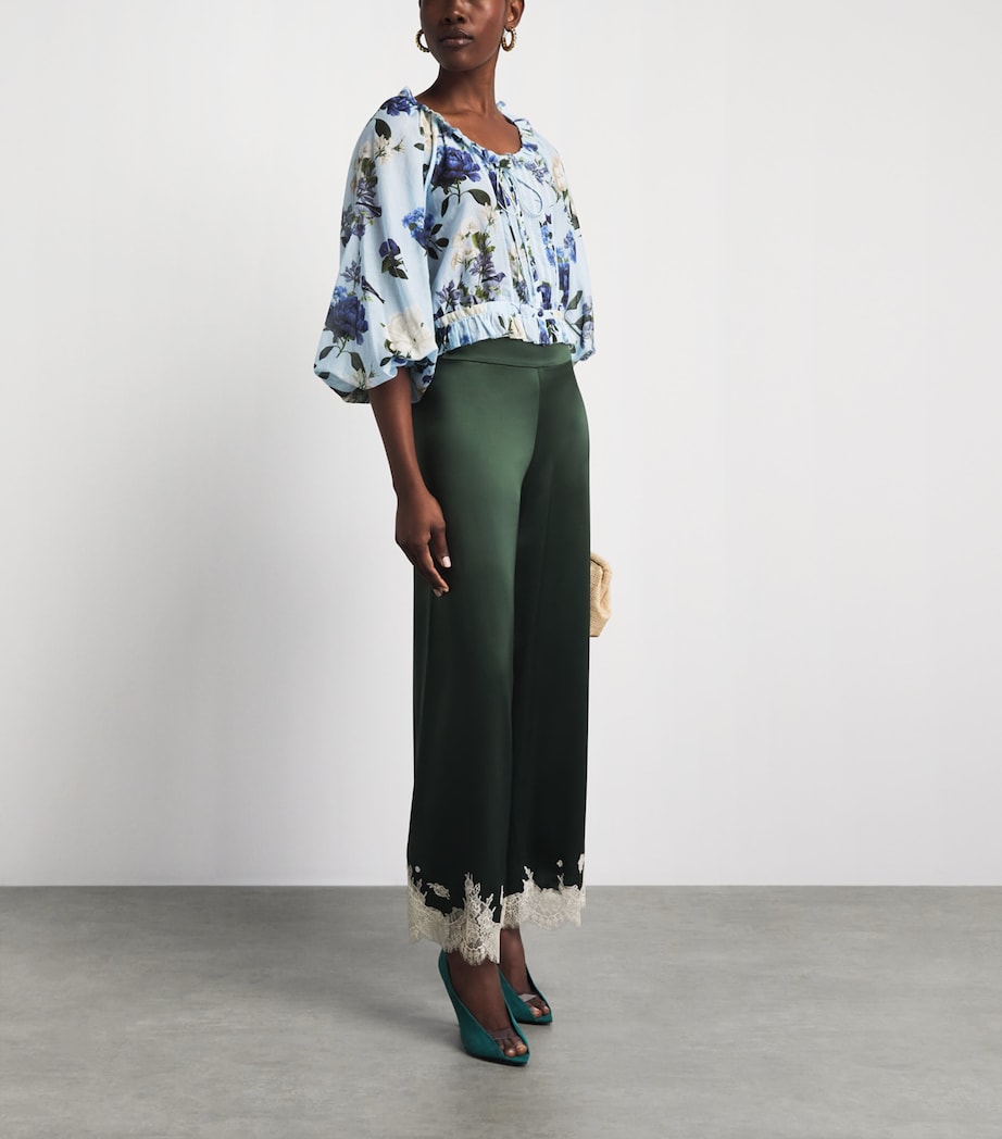 Alice+Olivia Womens Cotton-Silk McLaine Blouse Fly Away Image 2