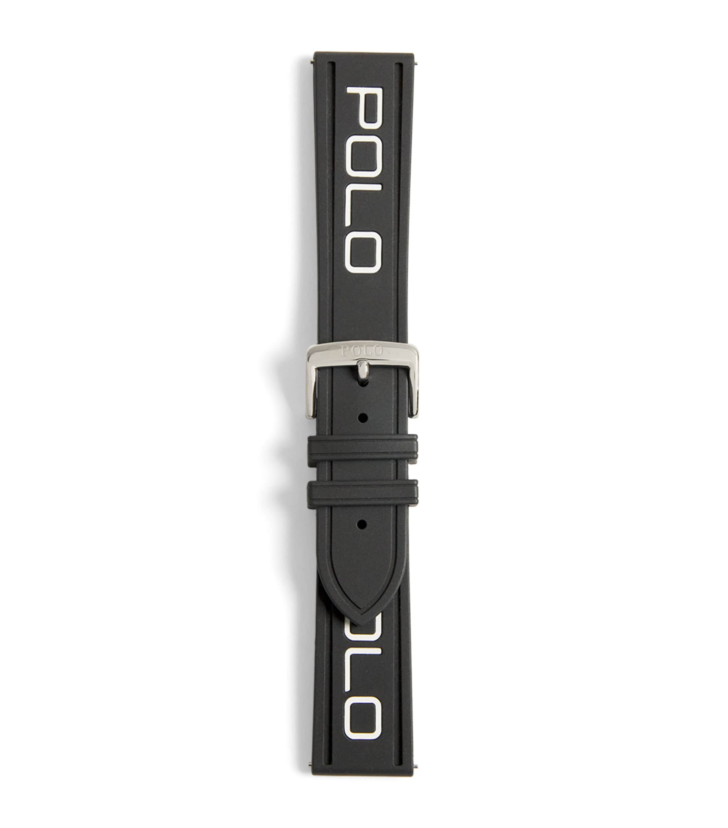 Polo Ralph Lauren Logo Watch Strap Blk/wht Image 1