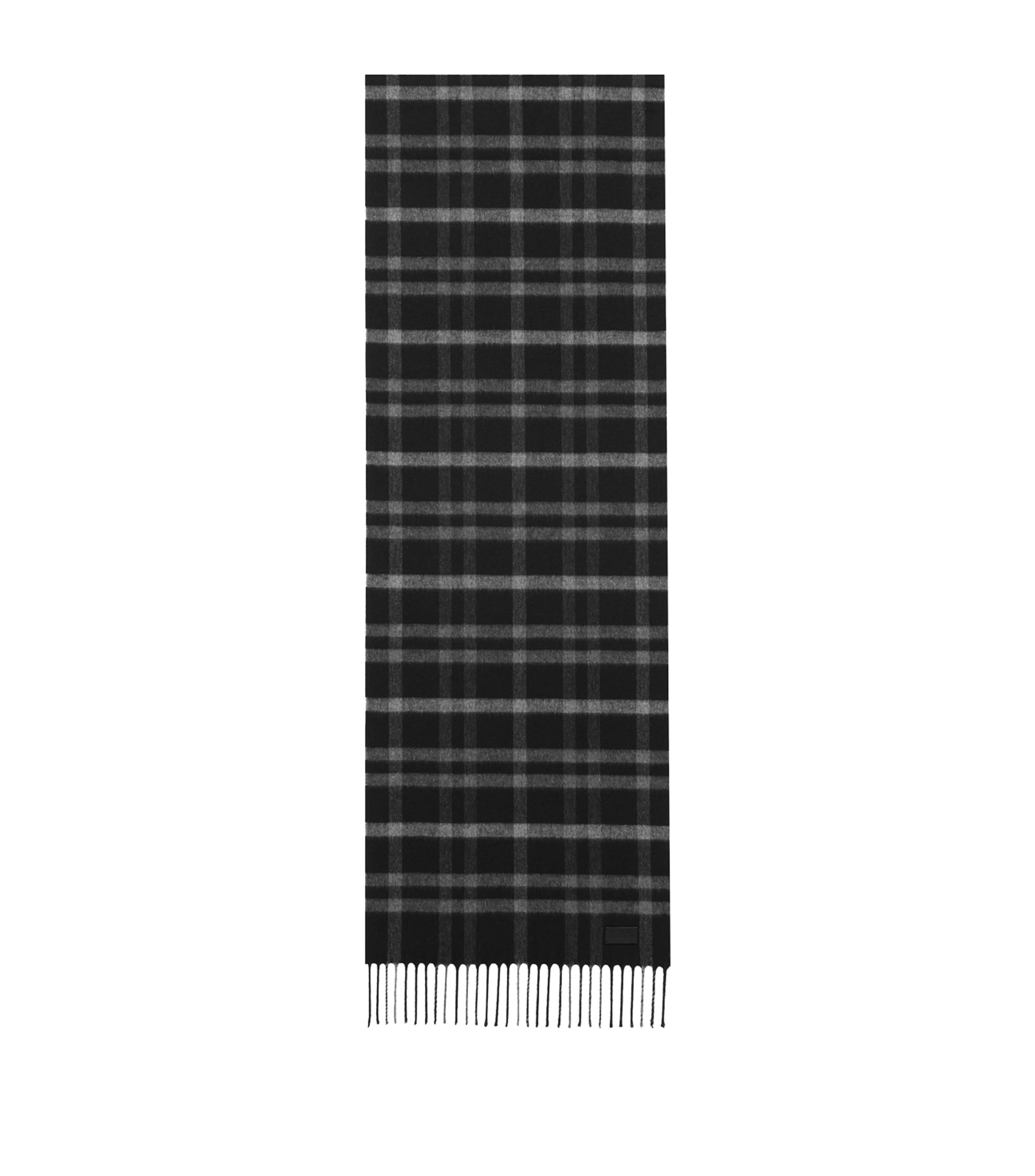 Saint Laurent Silk-cashmere Tartan Scarf In Multi