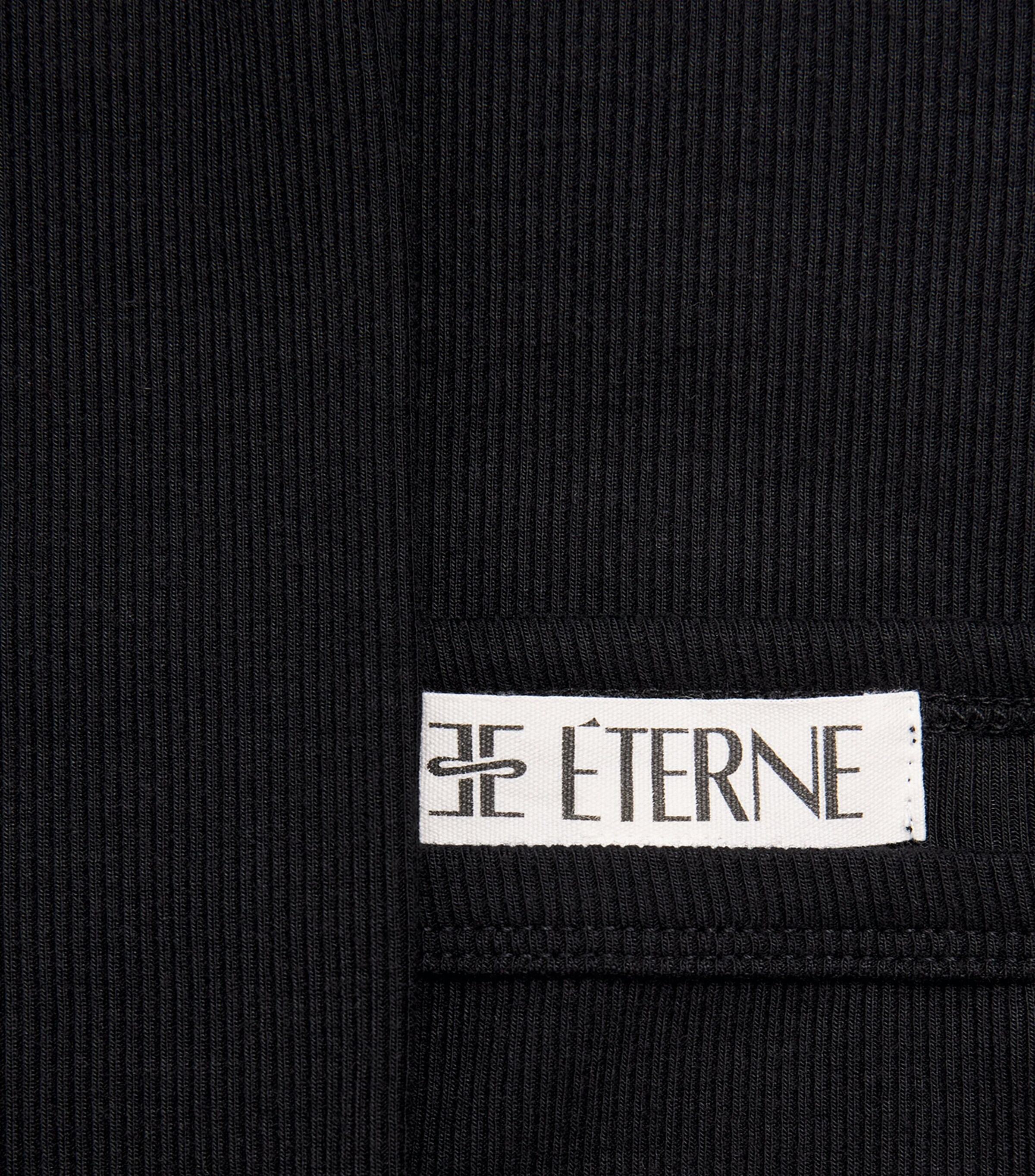 ÉTERNE Womens Boat-Neck Long-Sleeve T-Shirt Black Image 6