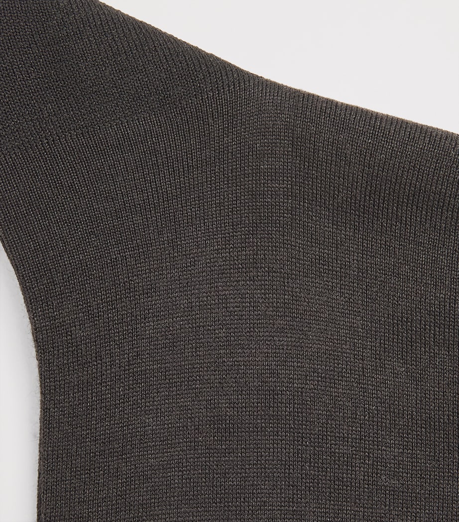 Falke Mens Wool-Silk-Blend No.6 Socks Brown Image 2