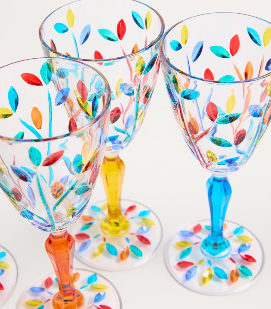 Set of Crystal Wine Glasses MULTI COLOUR Image 4