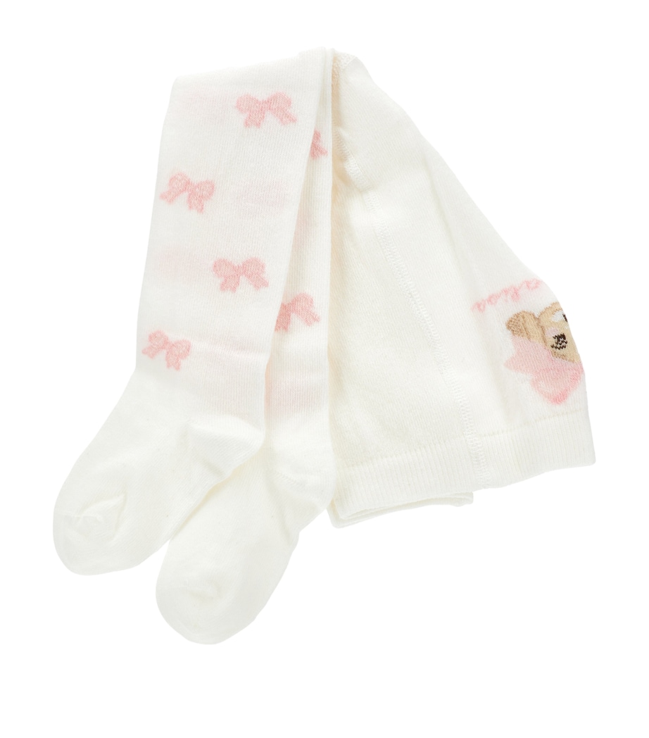 Cotton-Blend Bow Tights PANNA+FAIRYTALE Image 1