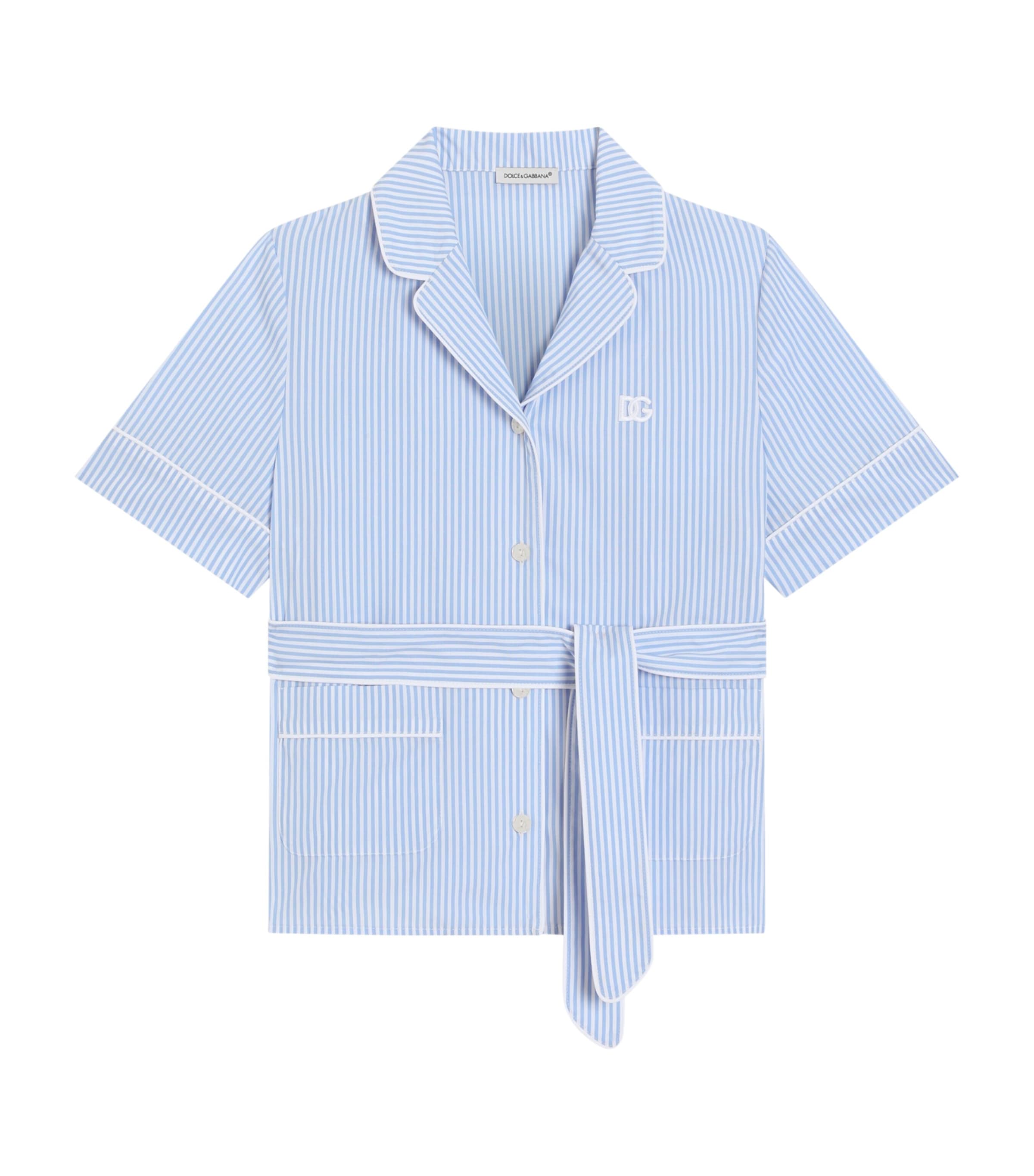 Dolce&Gabbana Kids Cotton Stripe Shirt (8-12+ Years) Combined Colou Image 1
