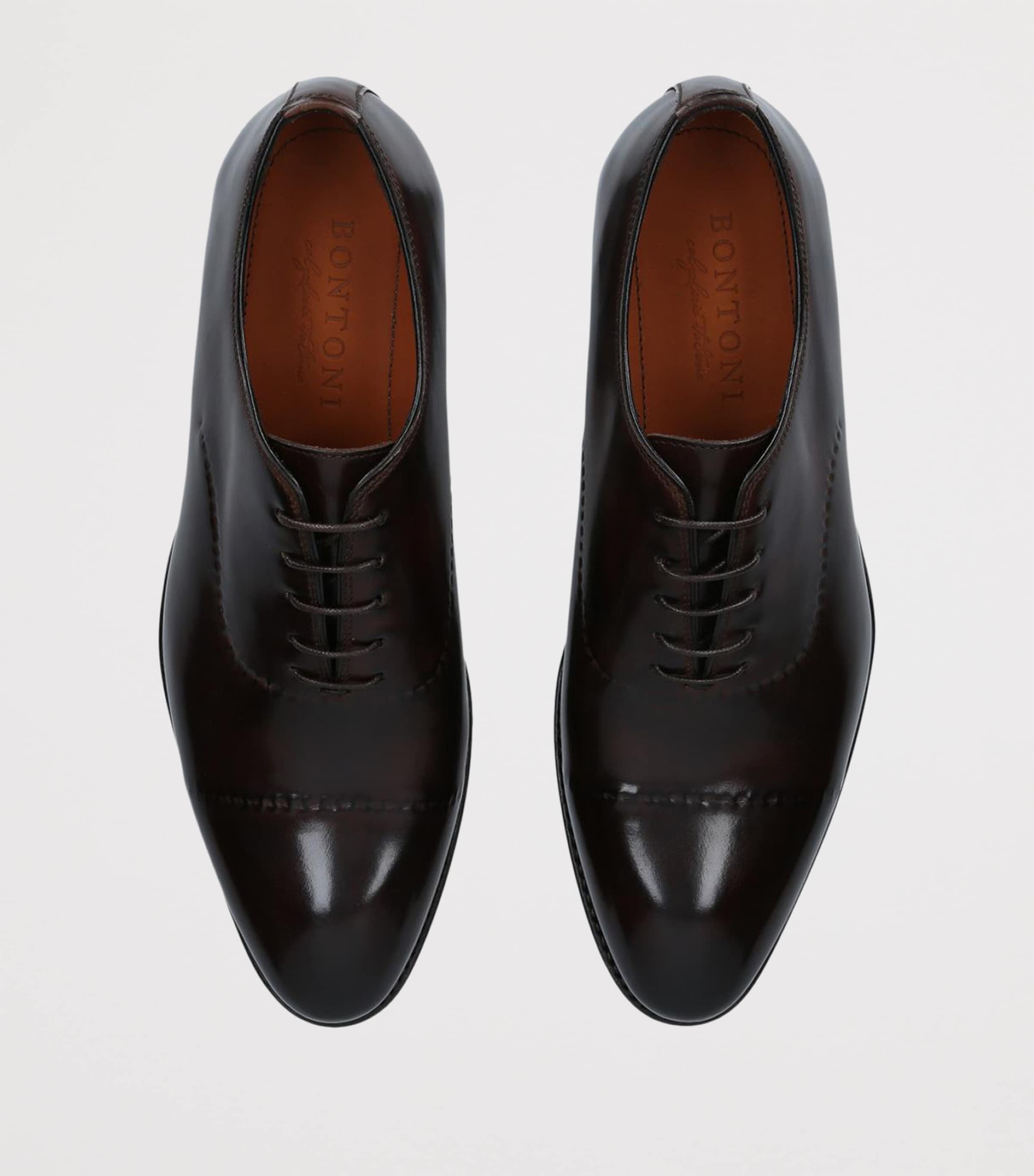 Leather Vittorio Oxford Shoes DARK BROWN Image 5