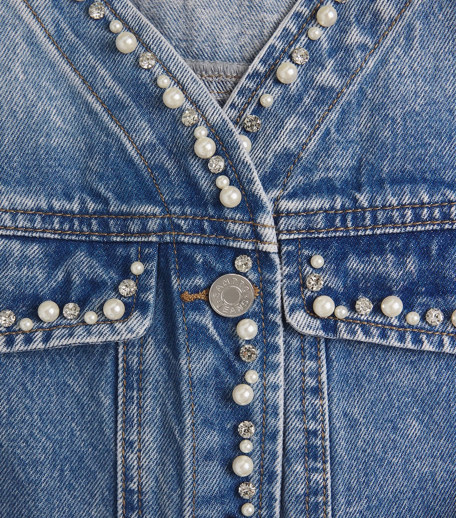 Beaded Denim Jacket BLUE JEAN Image 5