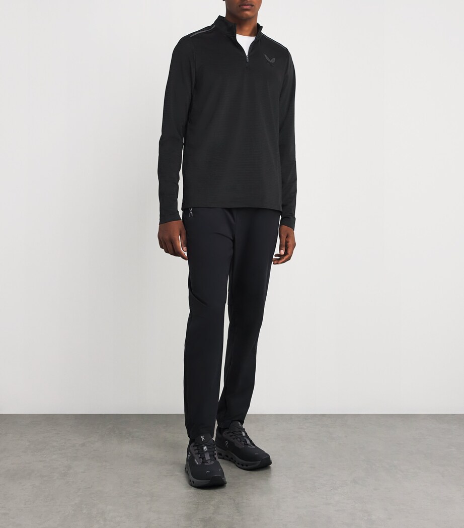 Castore Mens Apex Quarter-Zip Training Top Black Image 2