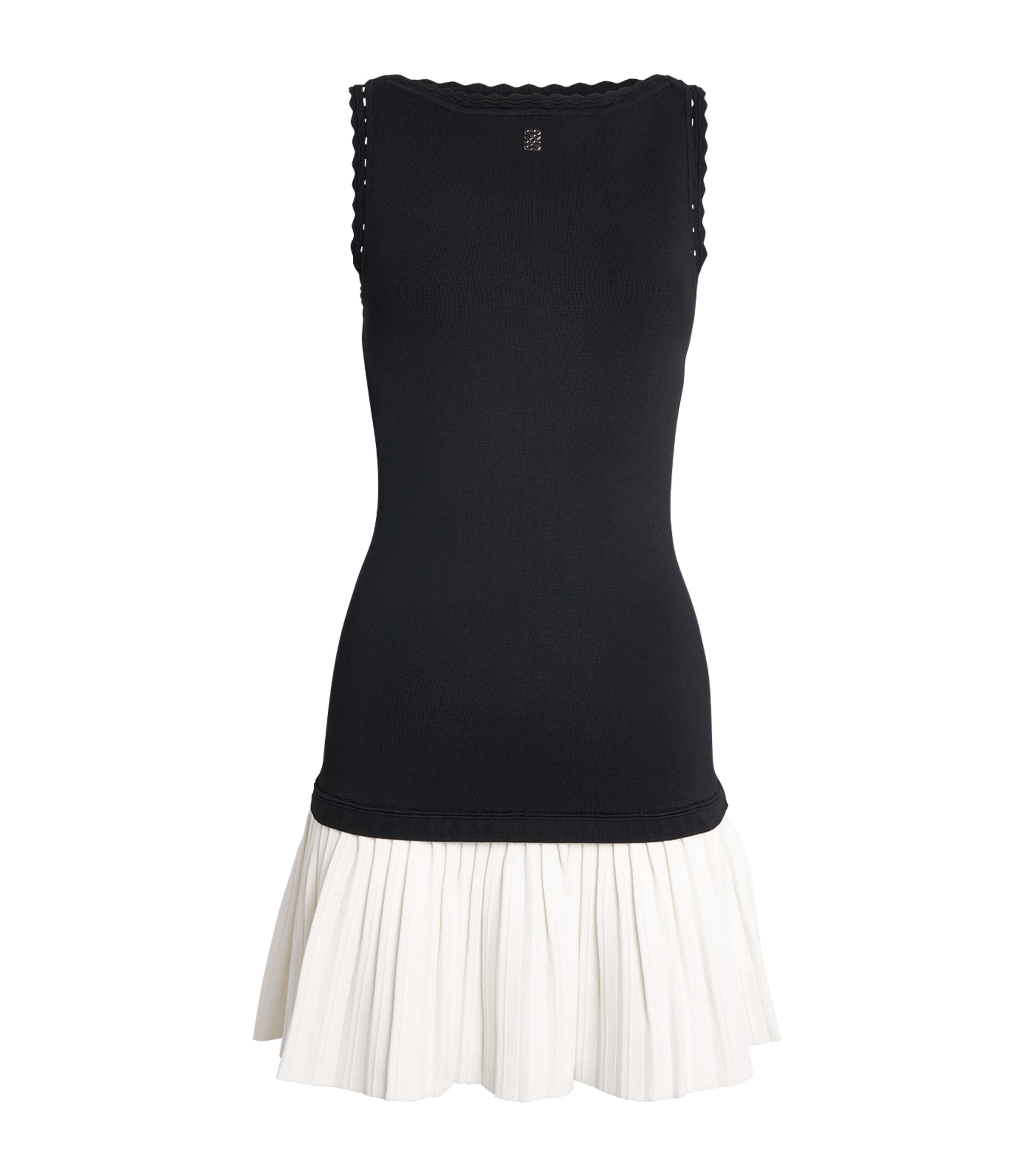 Sandro Paris Womens Boat-Neck Mini Dress Black Image 1
