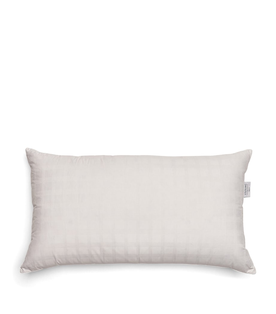 Cotton Down-Filled Pillow (90cm x 50cm) WHITE Image 1