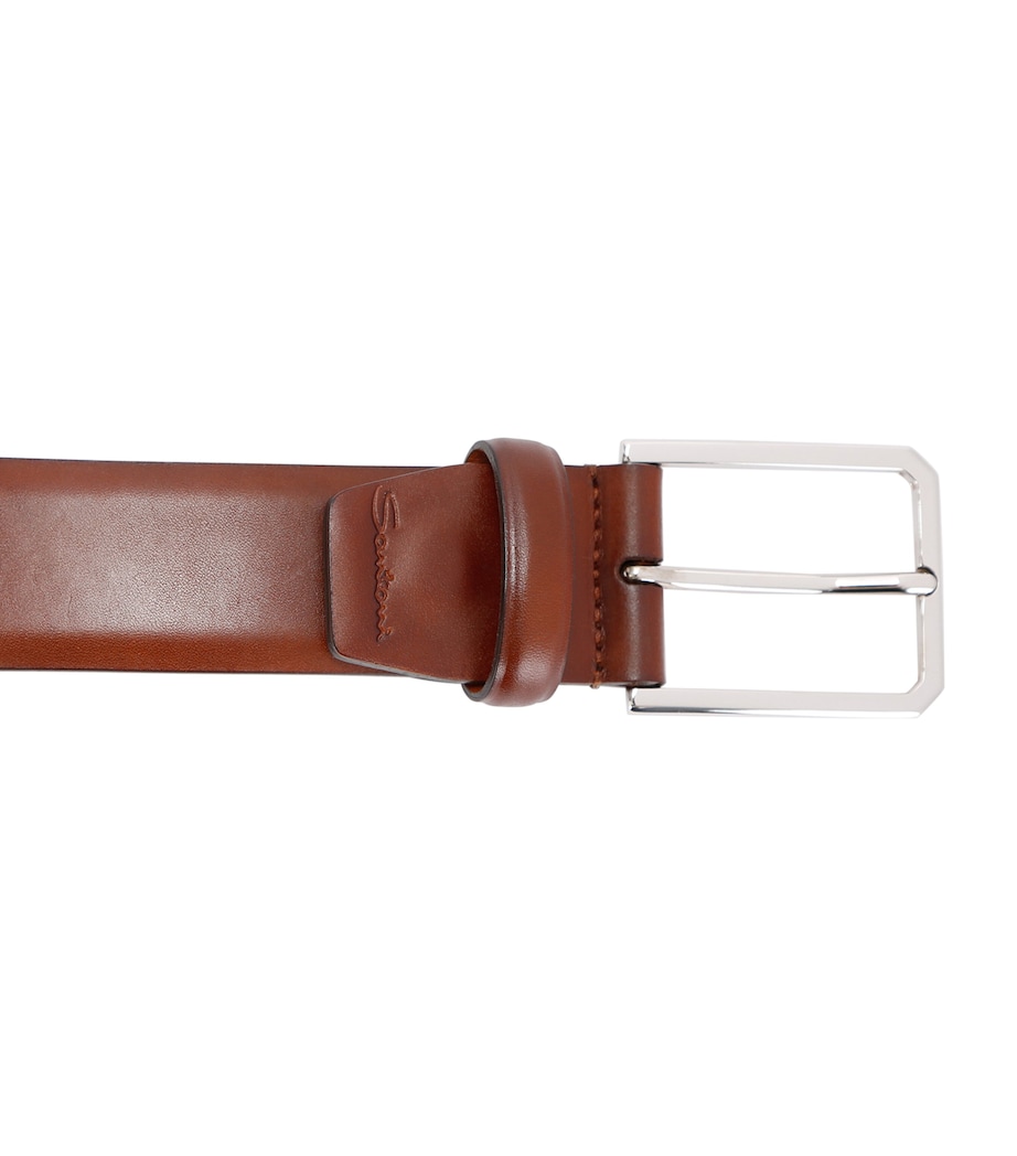 Leather Square Belt BROWN Image 3