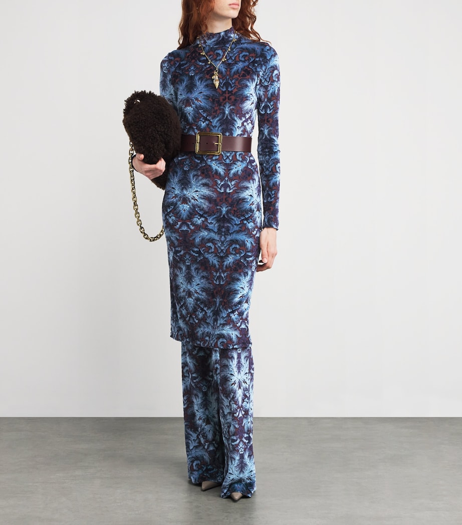 Velvet Baroque Midi Dress S9883 Image 2