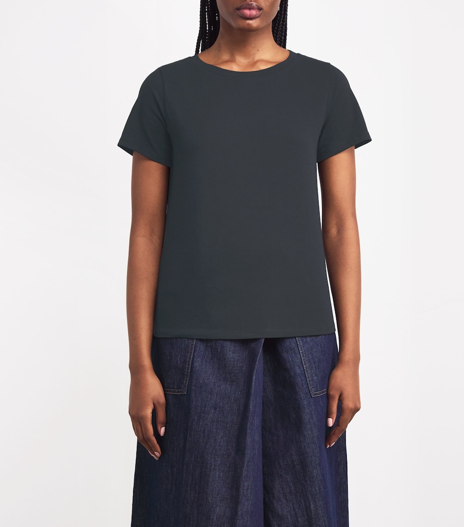 Stretch-Cotton T-Shirt BLACK Image 3
